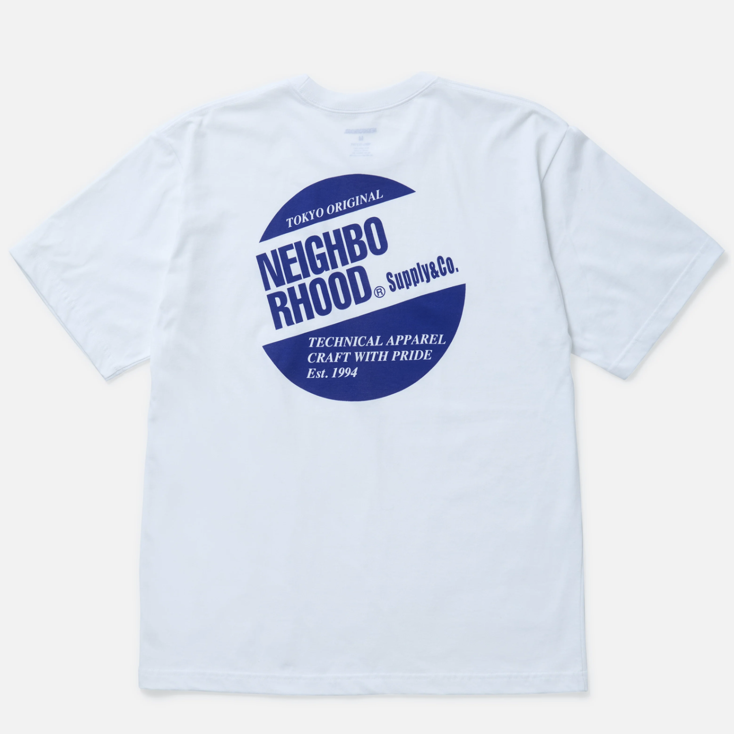 -(B5b04)-NEIGHBORHOOD SUPPLY & CO. NH . TEE SS-2 膠印 短Ｔ黑底白字/白底藍字-251PCNH-ST02