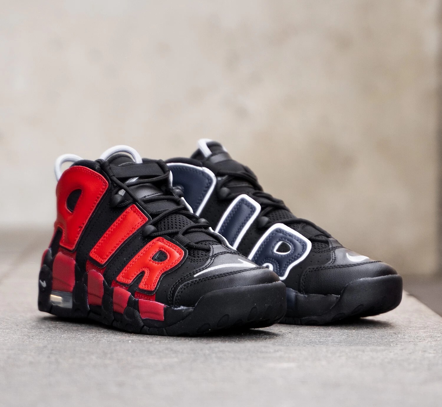 【逢甲 FUZZY】Nike Air More Uptempo 黑 紅藍 陰陽 鴛鴦 大AIR DM0017-001