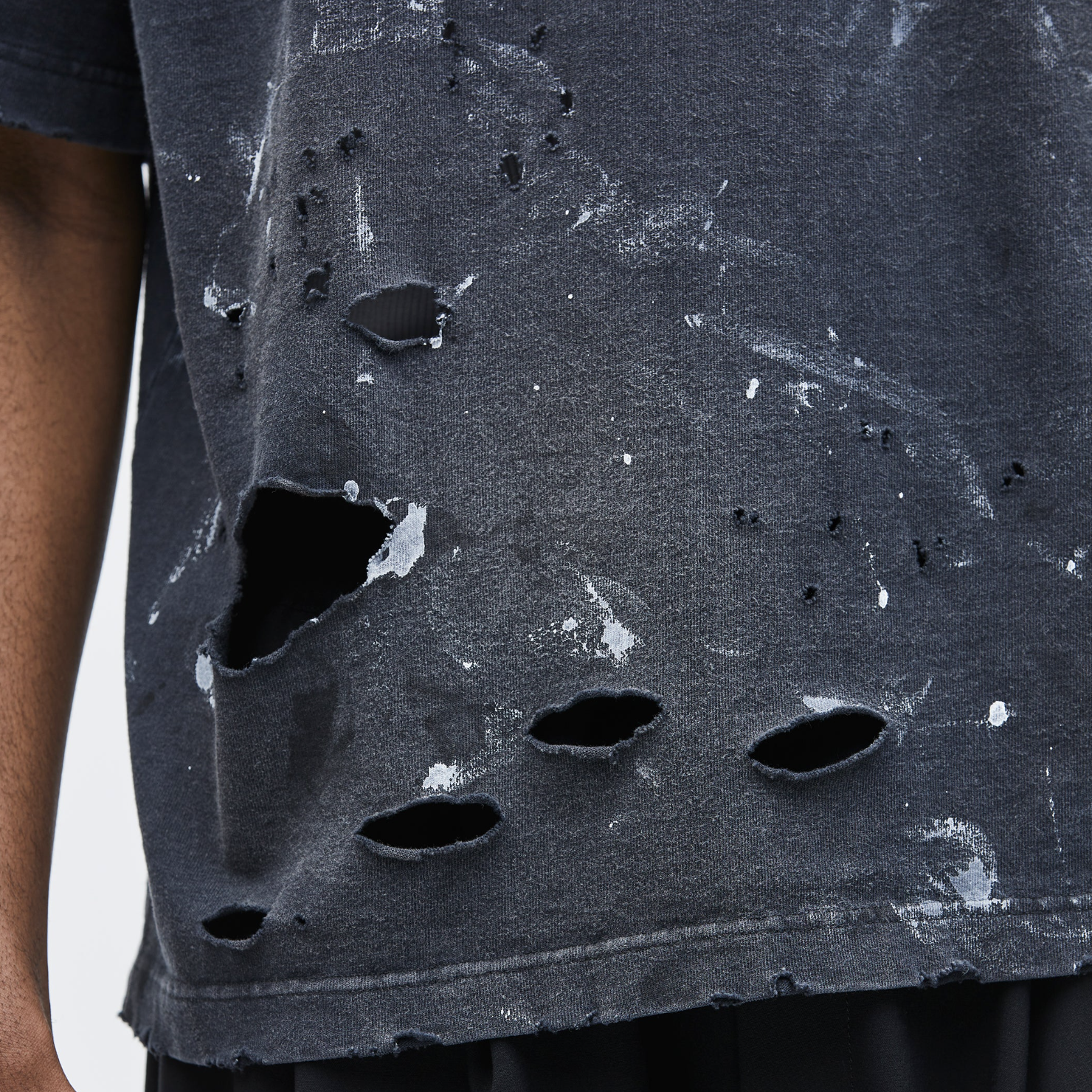 -(B4c04)-NEIGHBORHOOD  SAVAGE CREWNECK-P SS 水洗 潑漆 破壞 口袋 短Ｔ-251OKNH-CSM04