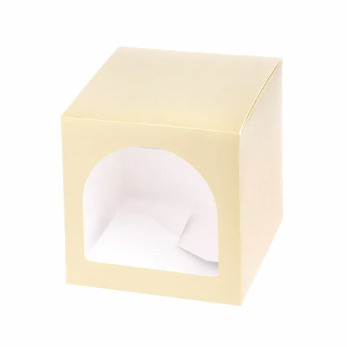 鏤空紙盒 No.12 奶油黃 10入/包 12*12*12.8cm【3A34-112001】