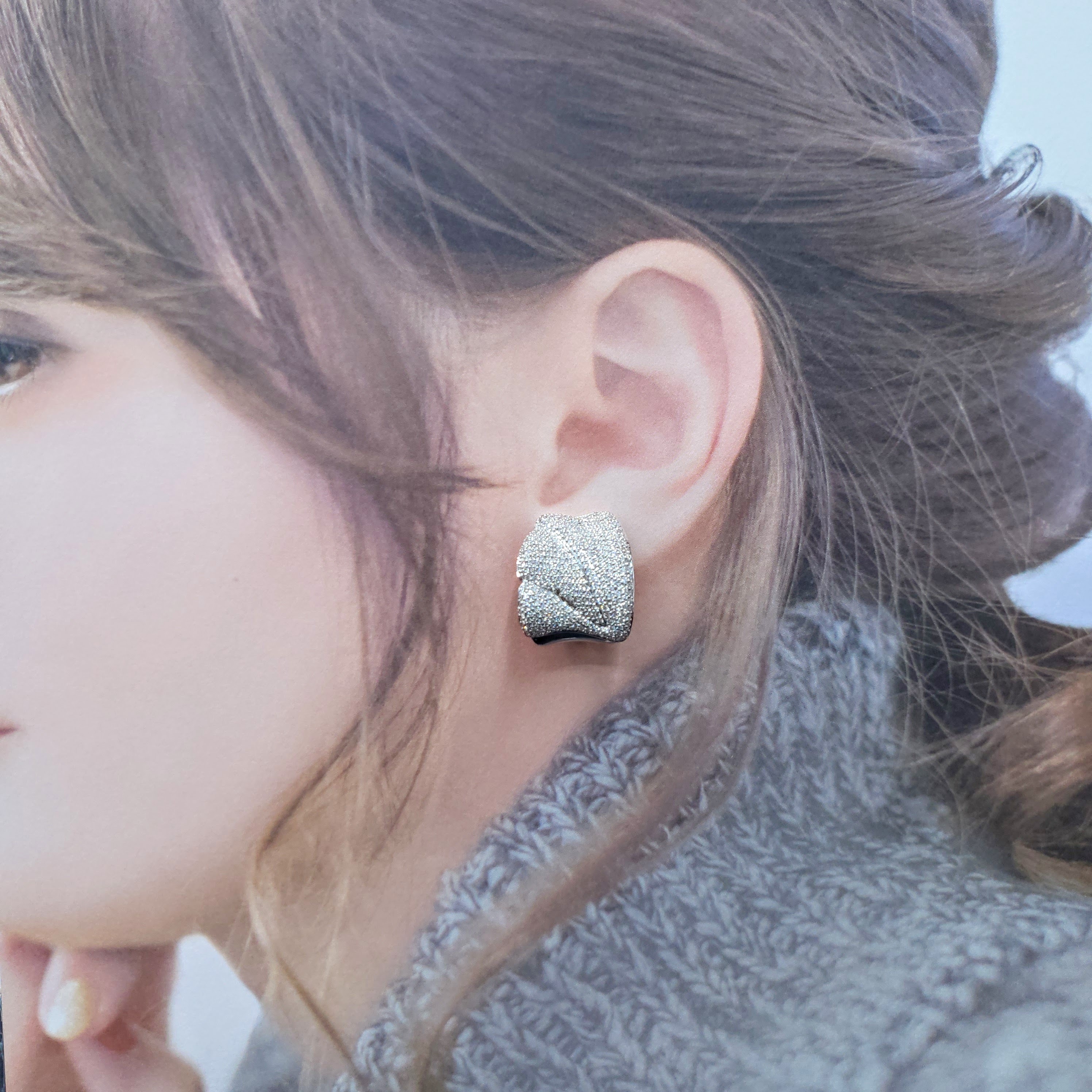 18K White Gold 2.02ct Diamond Earrings