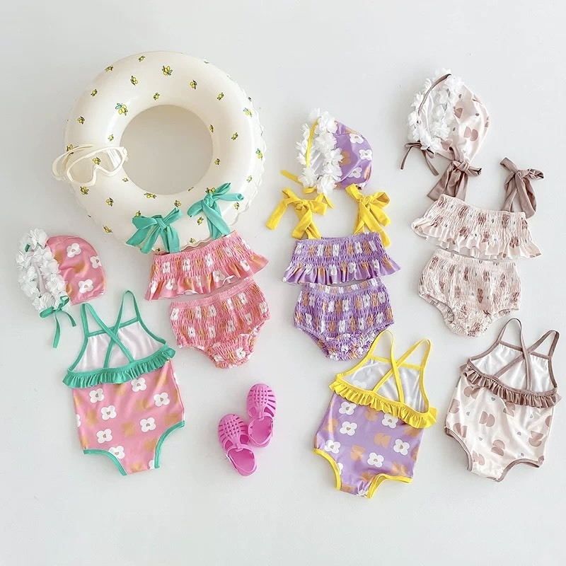 浪花朵朵比基尼 ＆ 連身泳衣套裝 / 3款