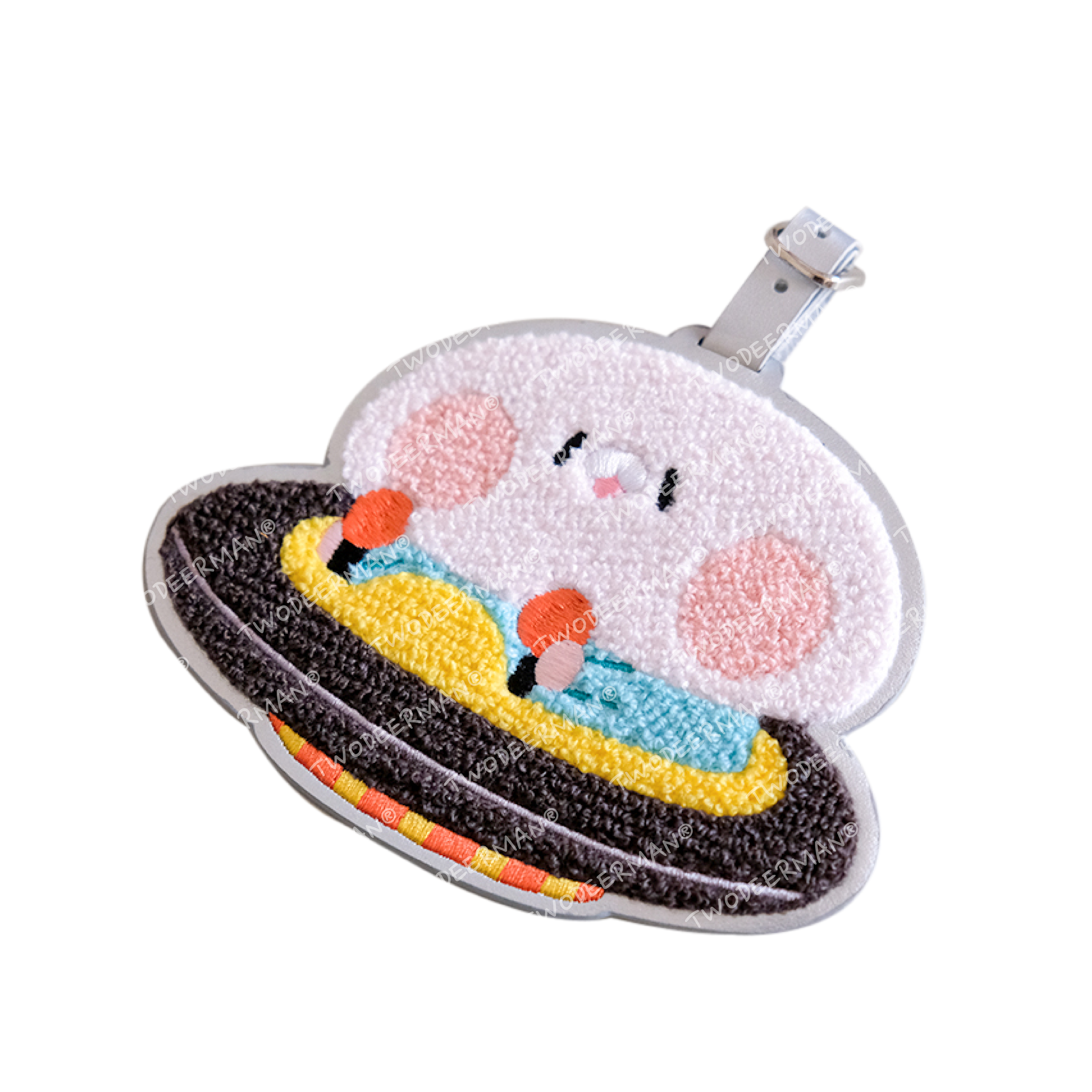 毛巾繡行李吊牌-飛碟金發