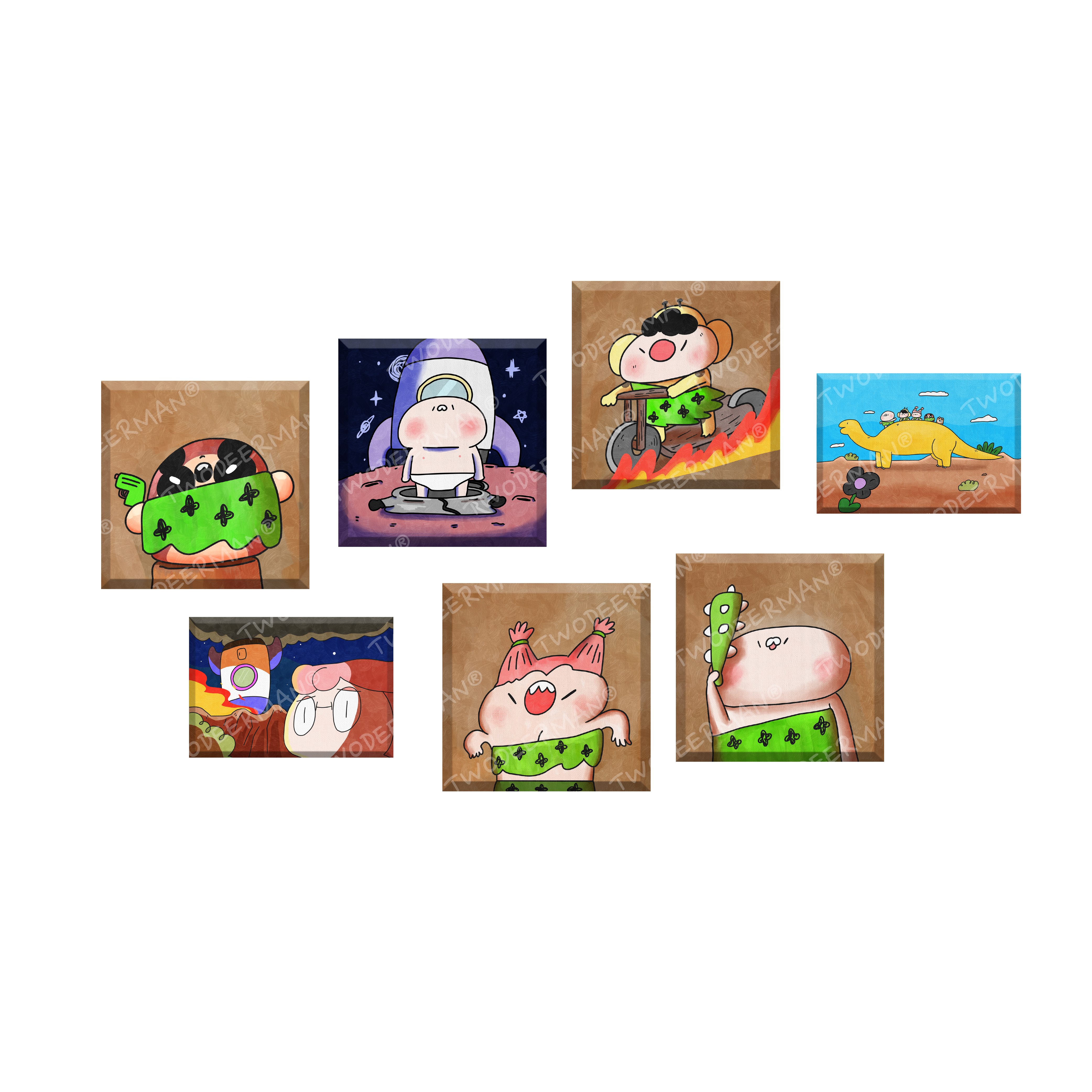 鹿人野蠻城市 親簽巨大無框畫(已售完不再販售)