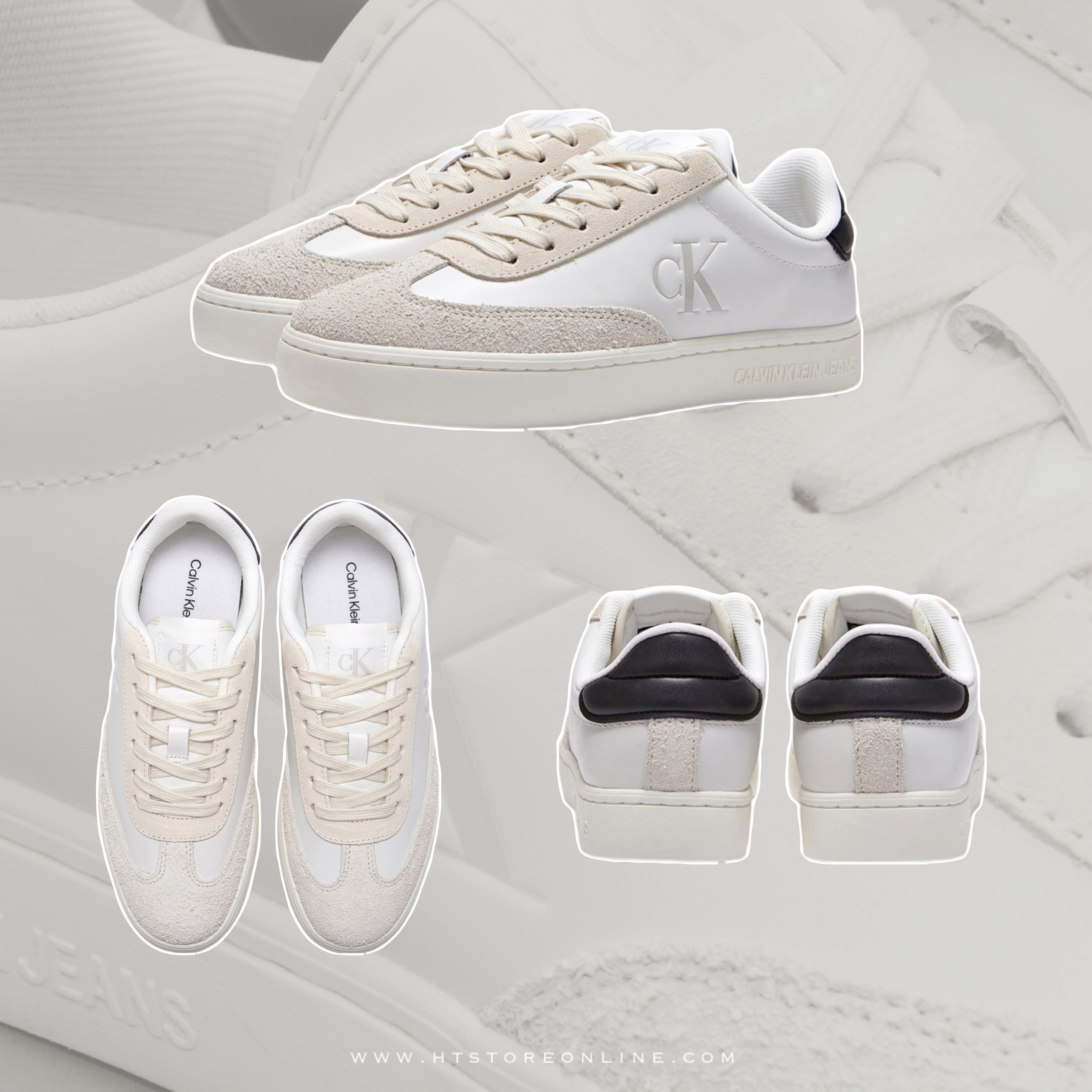 CALVIN KLEIN JEANS ROMA MS 小白鞋 麂皮