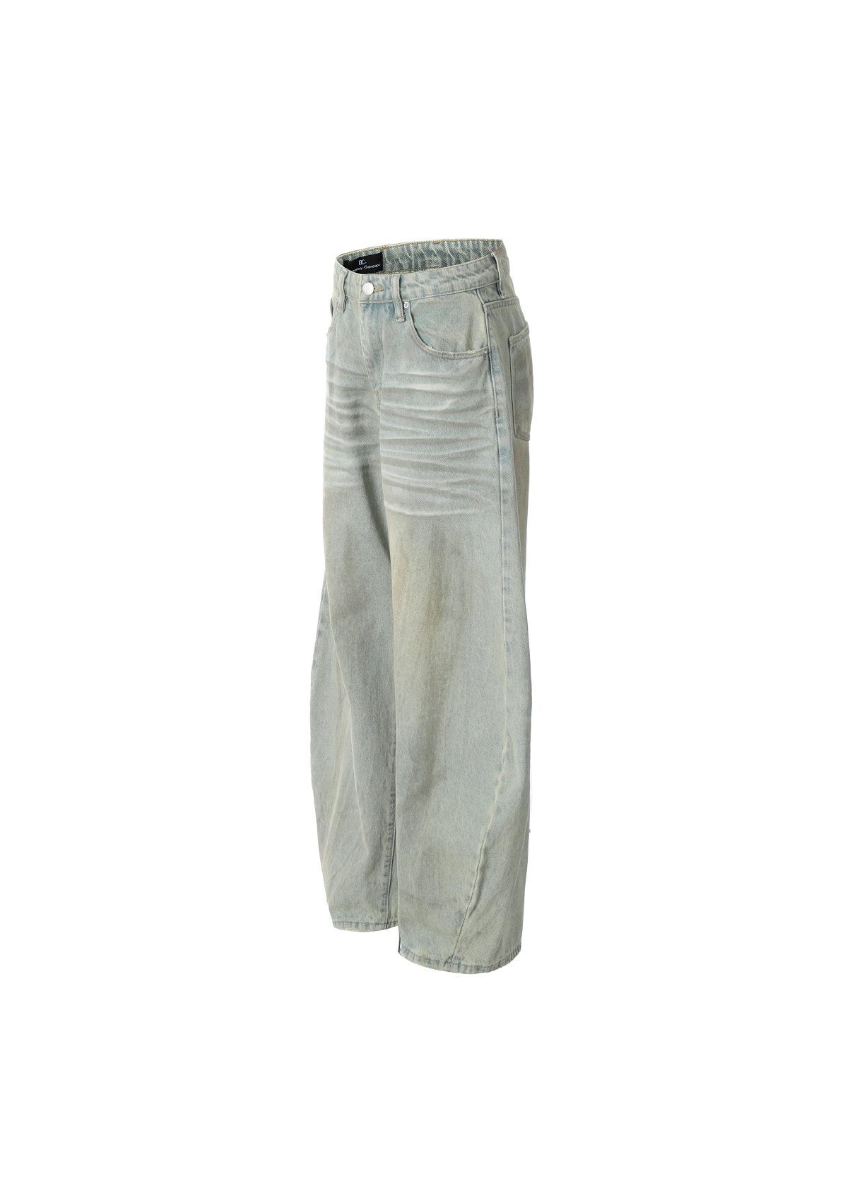 - SIMPLEACTION - 廢土風泥染baggy彎刀褲