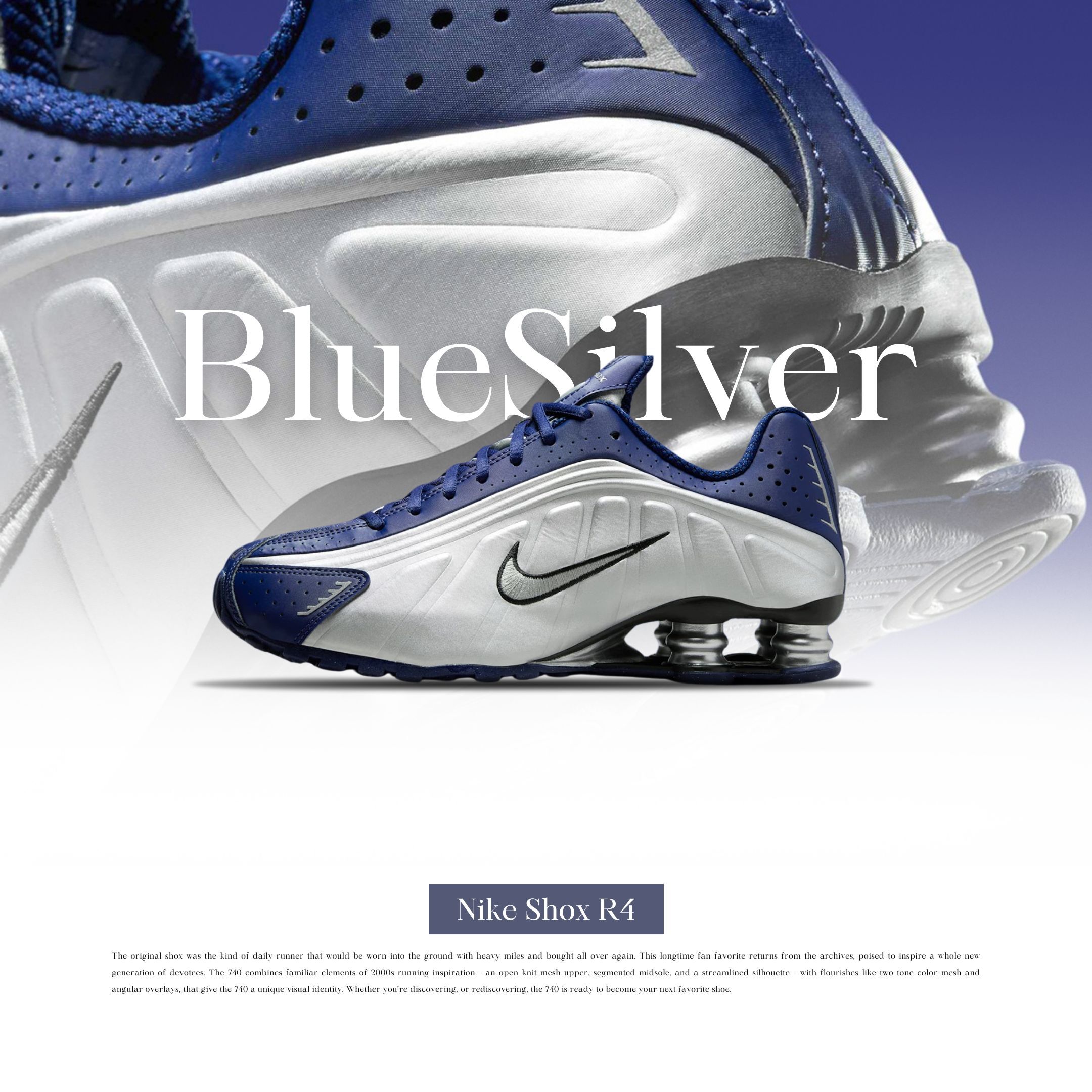 NICEDAY 代購 Nike Shox R4 銀藍 銀色 灰藍 藍 銀 灰 彈力鞋 男女鞋 AR3565-400