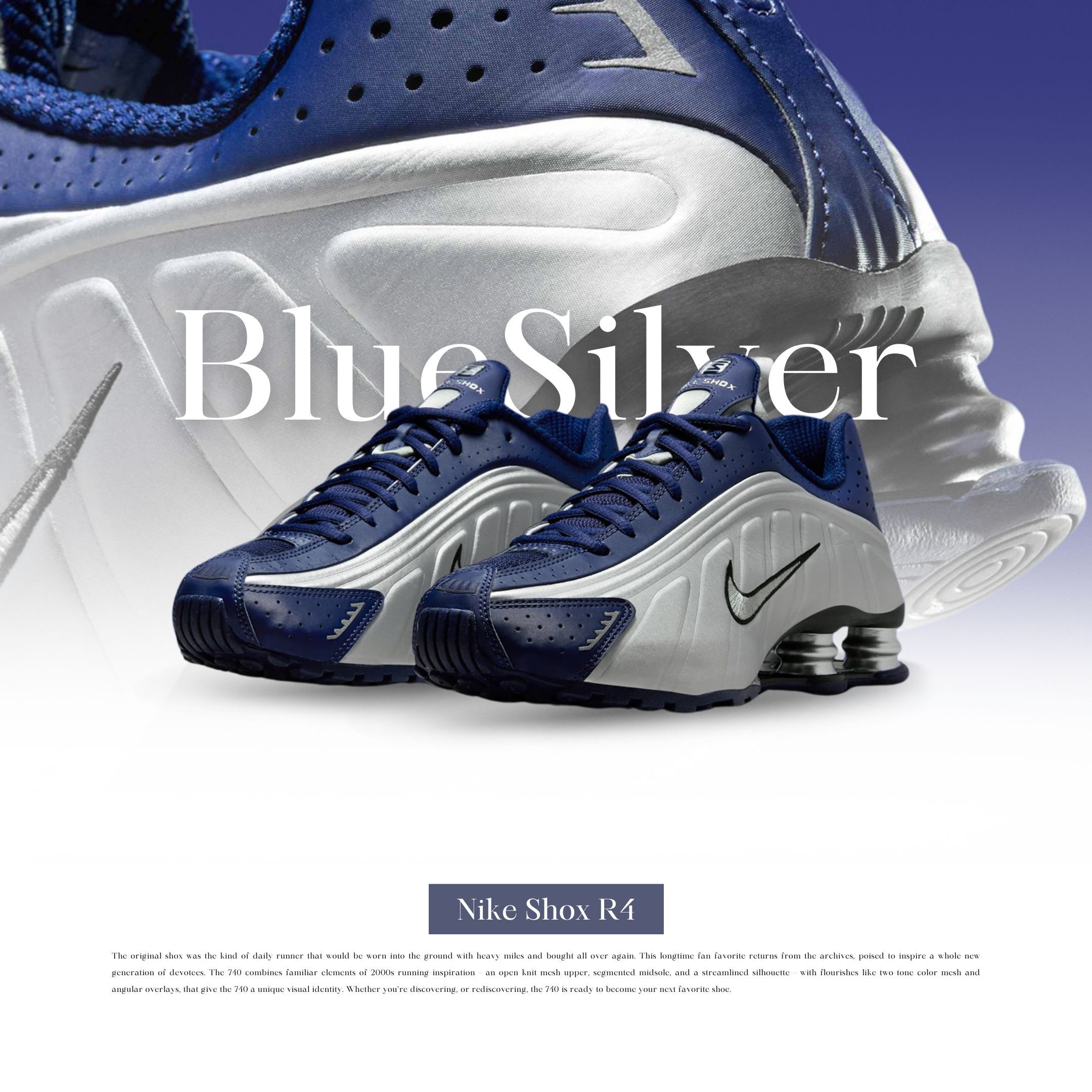 NICEDAY 代購 Nike Shox R4 銀藍 銀色 灰藍 藍 銀 灰 彈力鞋 男女鞋 AR3565-400