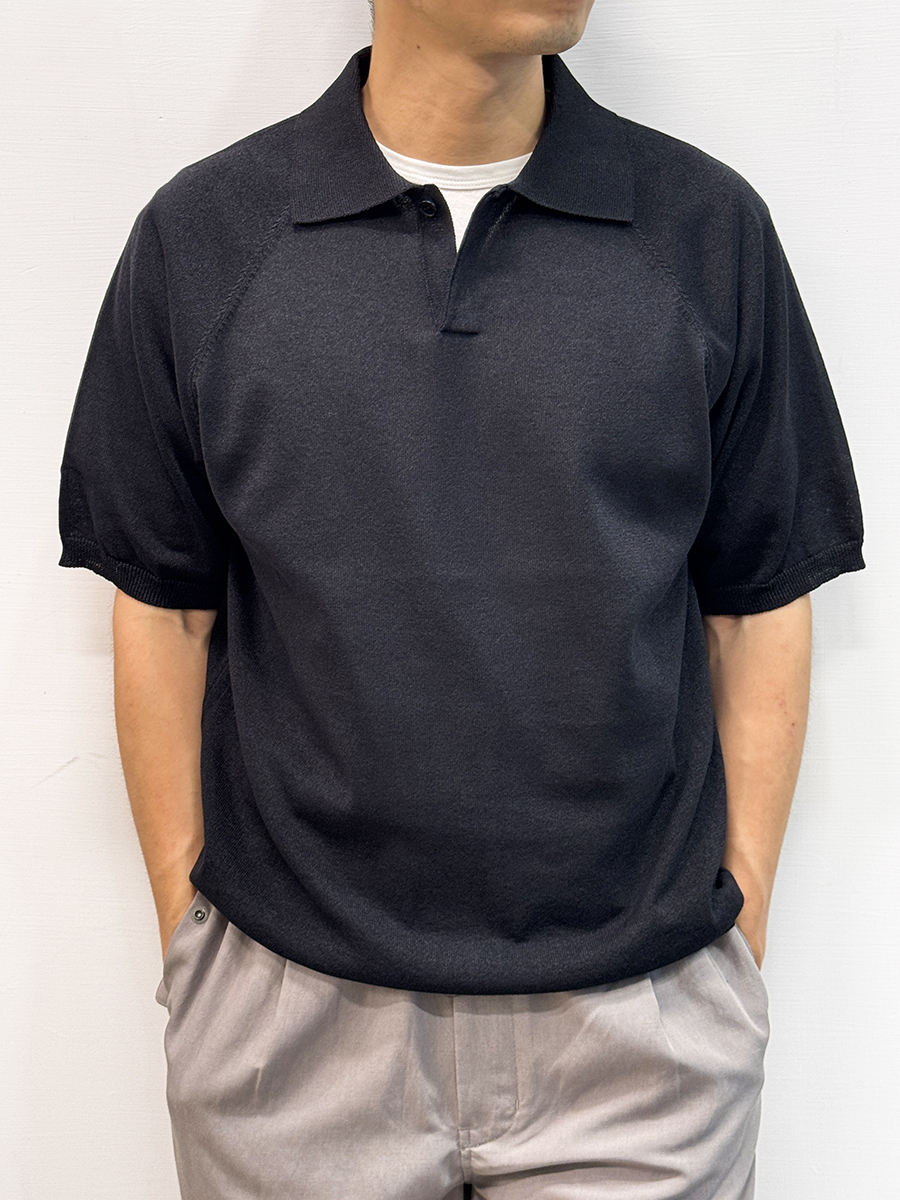 ANSNAM 柿乃葉 Ex Tape Yarn Knit Polo Shirt Exclusive - 商品帖 | 柿乃葉 / KAKINOHAHANARE