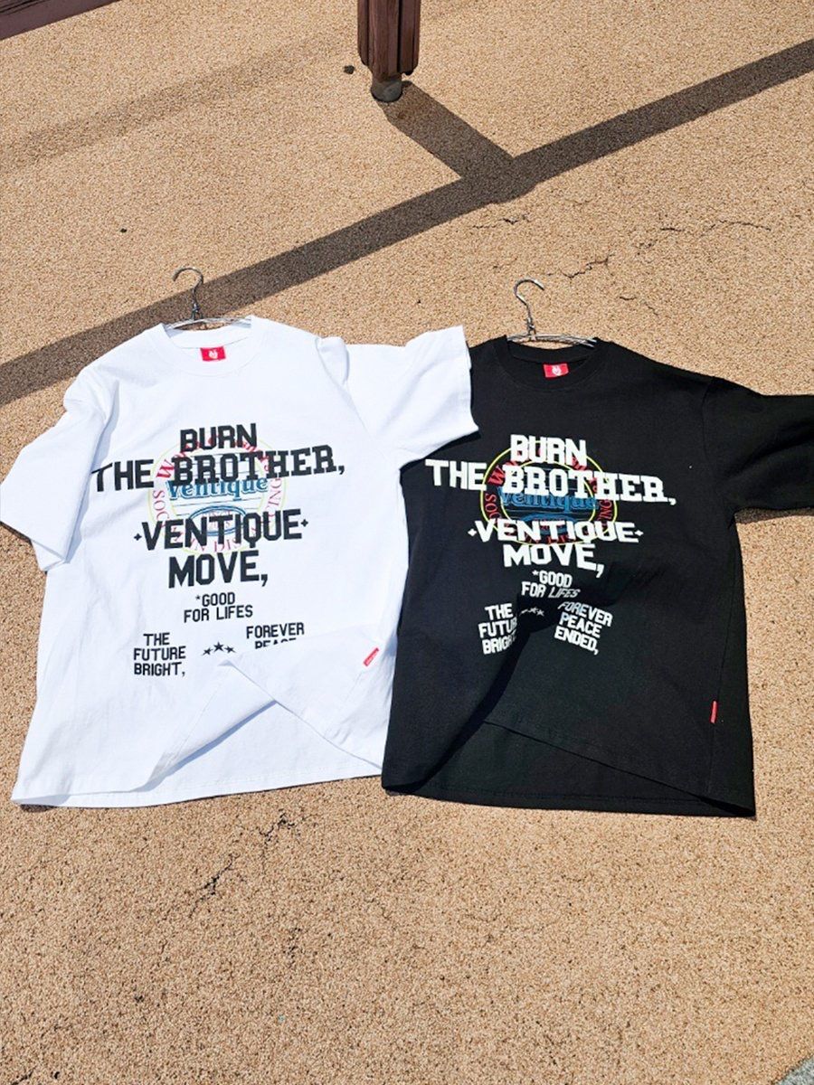 英文字圖案短袖Tee VENTIQUE-062T