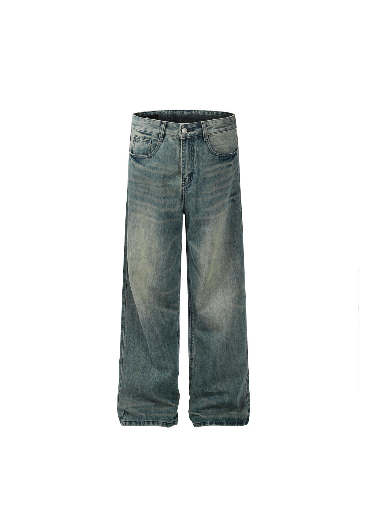 - SIMPLEACTION - 美式高街水洗基礎cleanfit牛仔褲