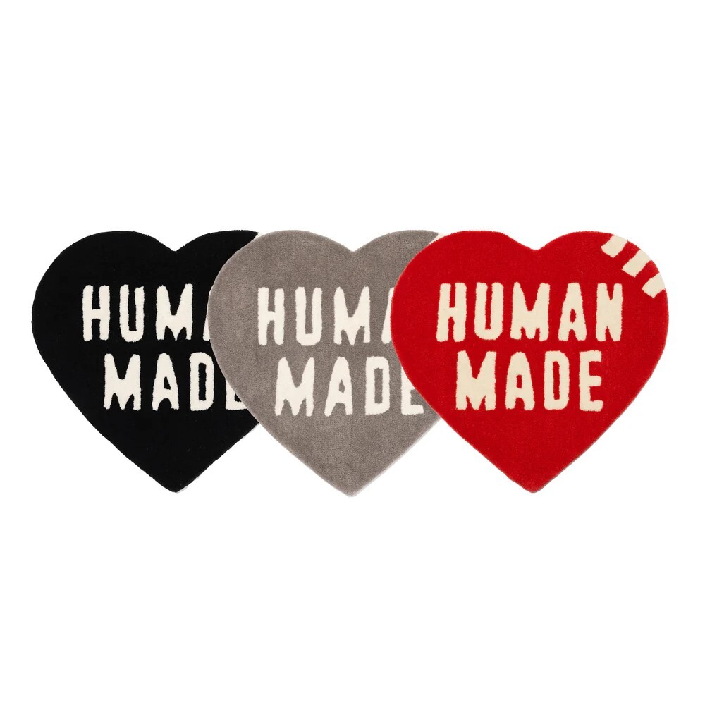HUMAN MADE HEART RUG MEDIUM 心型 愛心 黑色 灰色 地毯 地墊 3色 紅/黑/灰 HM29GD073
