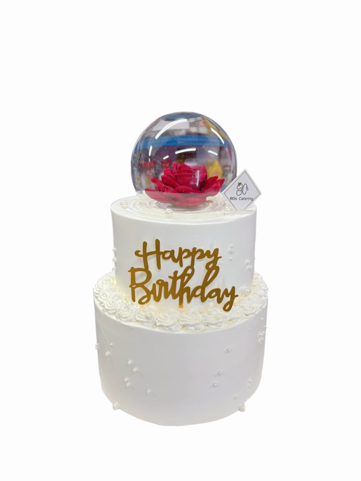 水晶球永生花蛋糕