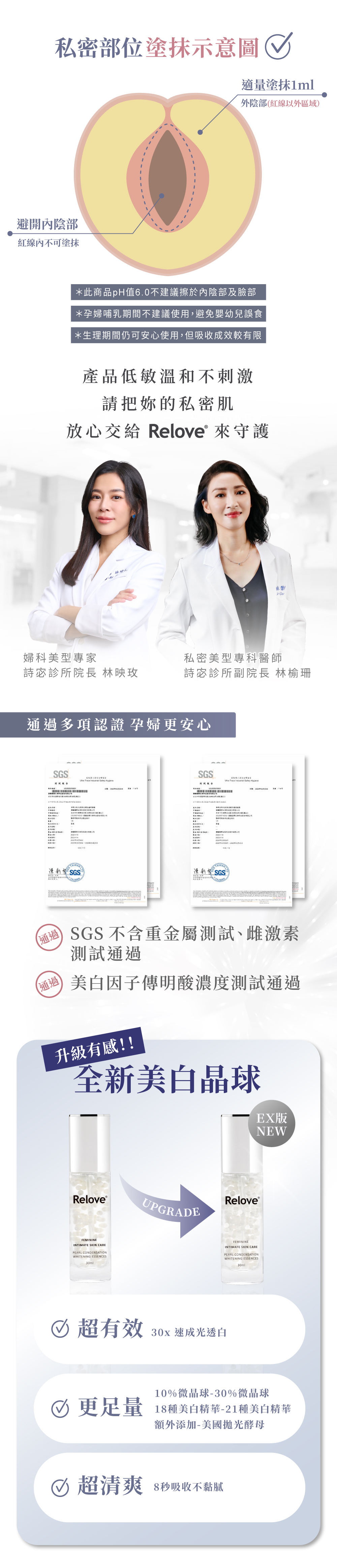 低敏溫和不刺激可使用在私密處(須避開內陰部)