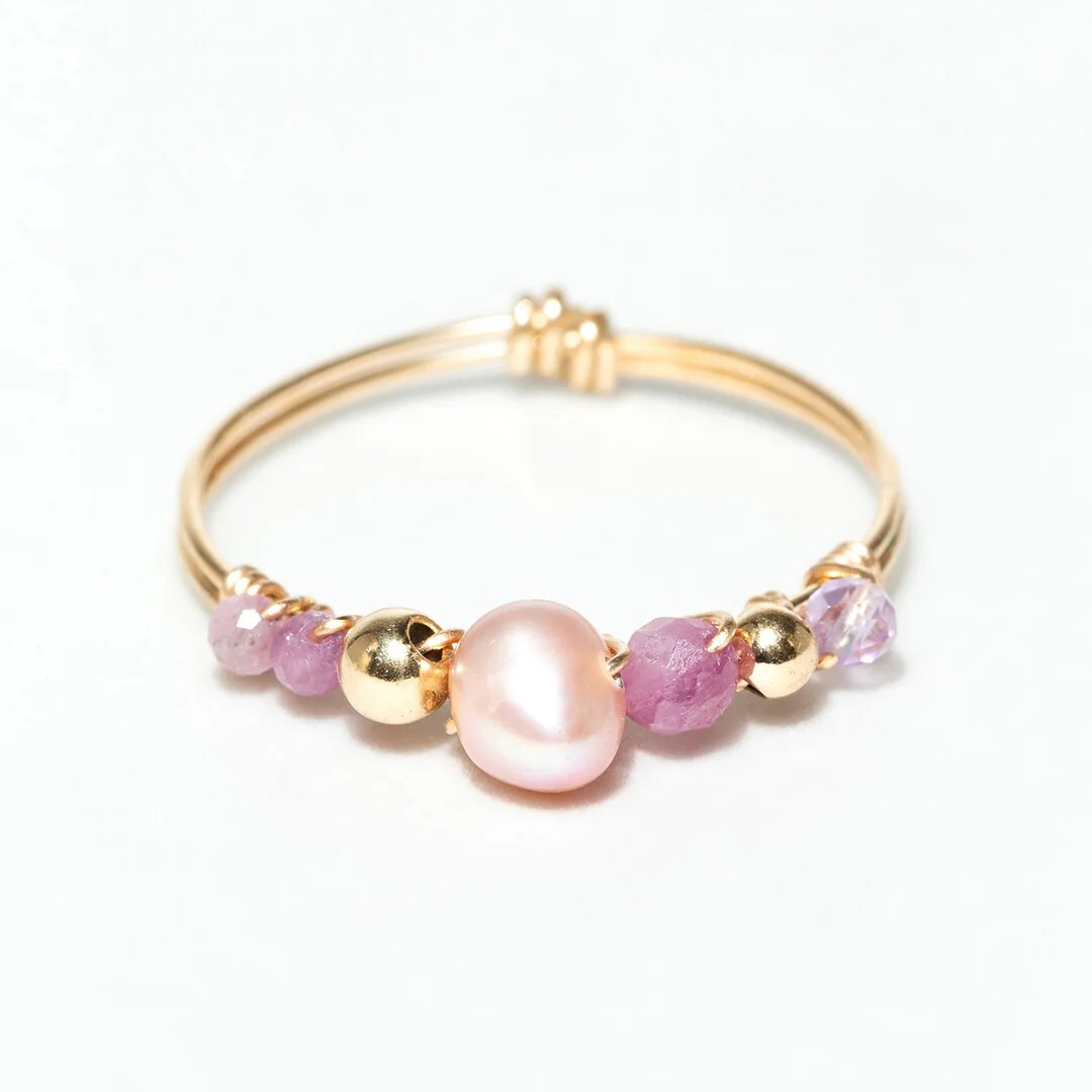 1YA0512-082 YAY PARIS Venus Ring Amarena Rolled Gold #100PAVE9101 (A-EU-E)