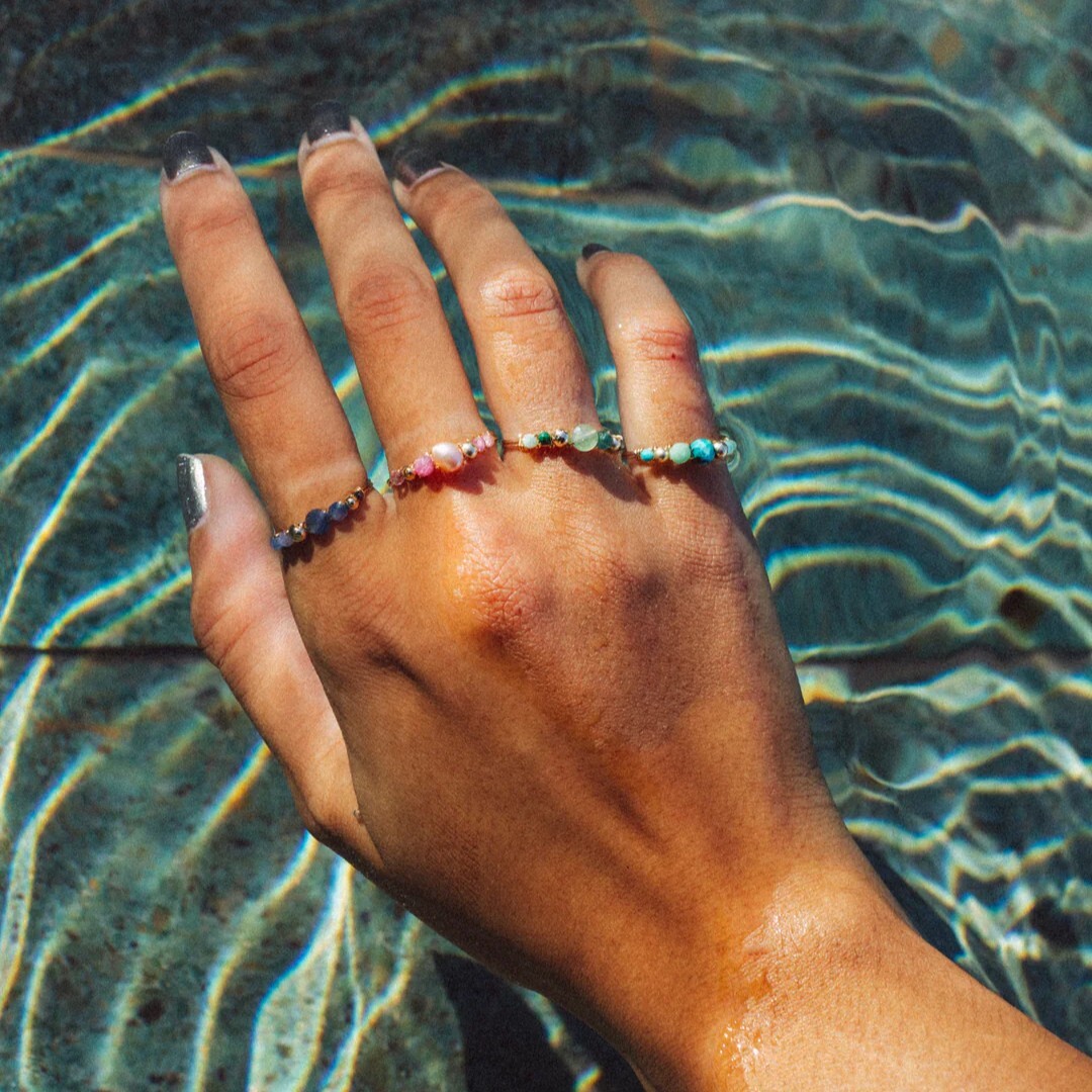 1YA0512-082 YAY PARIS Venus Ring Amarena Rolled Gold #100PAVE9101 (A-EU-E)