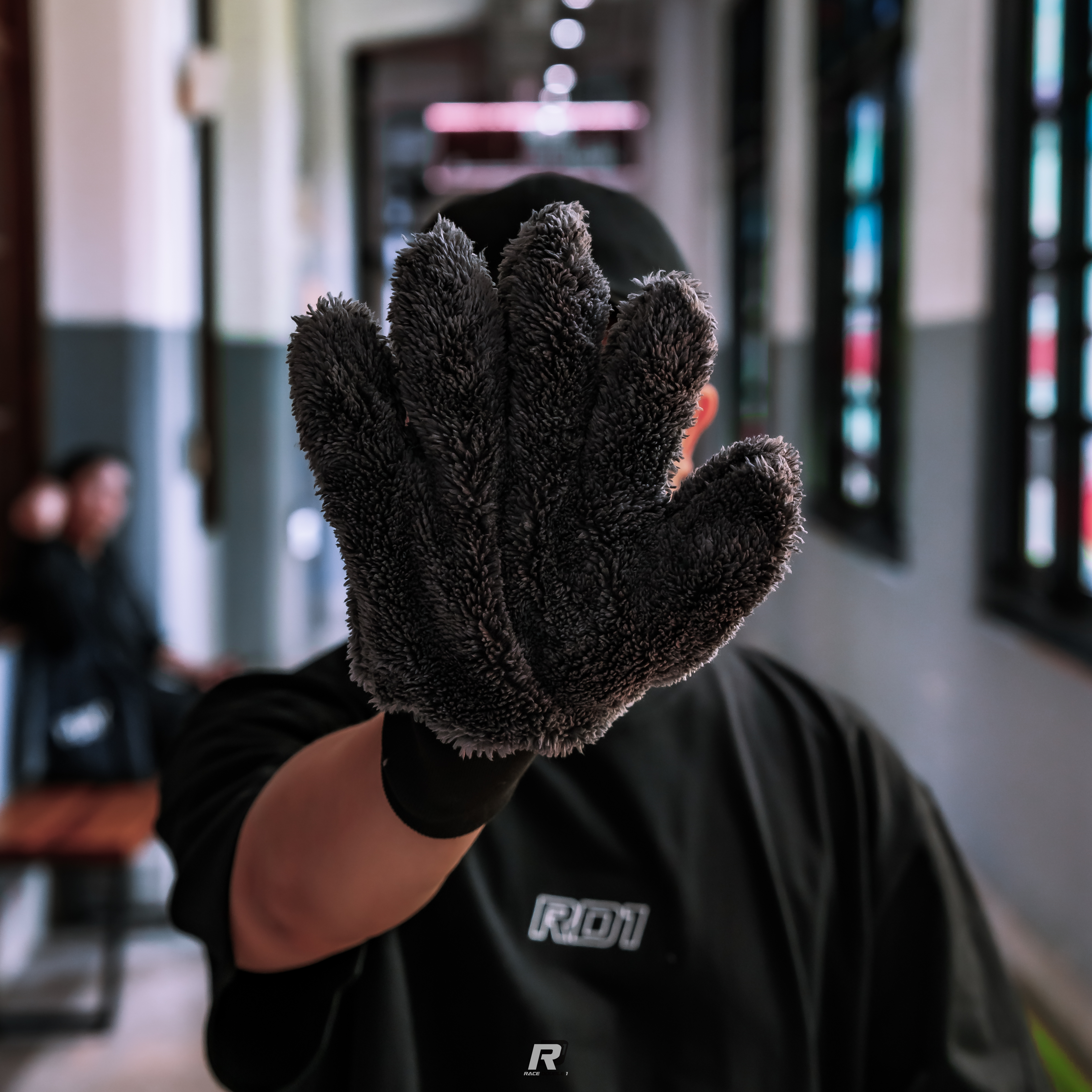 RD1 五指洗車手套｜靈活清潔輪圈細節｜防滑伸縮袖口 × 不傷車漆