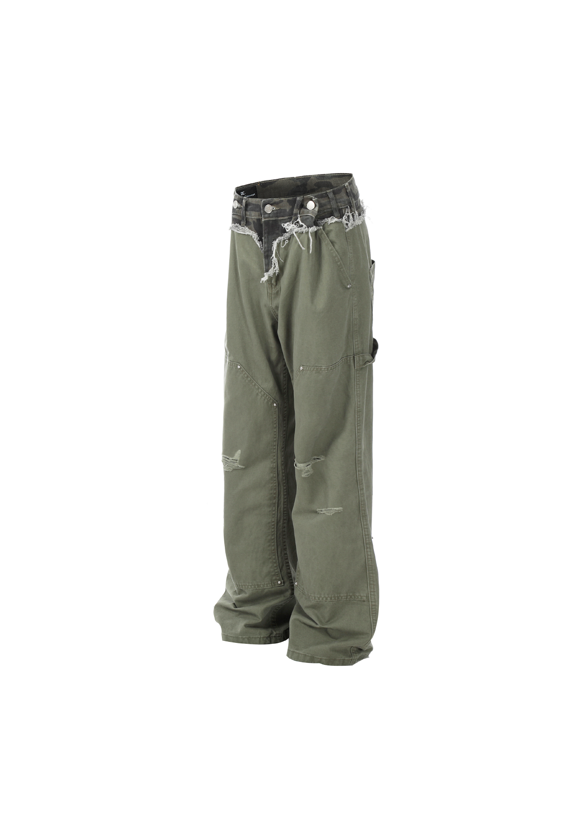 - SIMPLEACTION - 撕裂感迷彩工裝褲