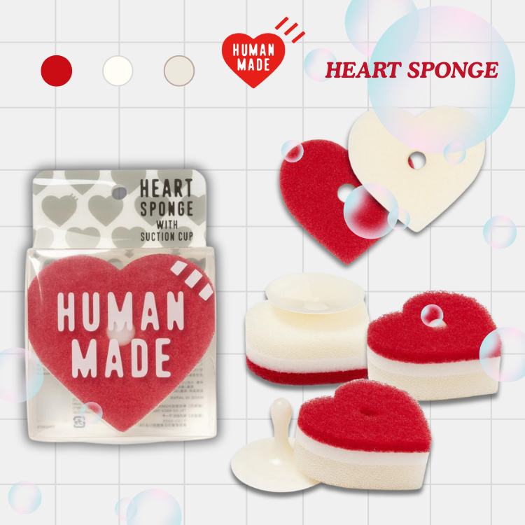 HEART SPONGE 心型 愛心 菜瓜布 廚房 海綿 吸盤支架 HM28GD102