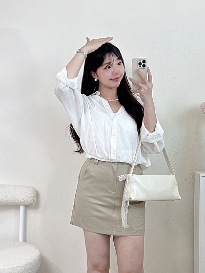 （附皮帶）天絲棉百搭短裙 3色