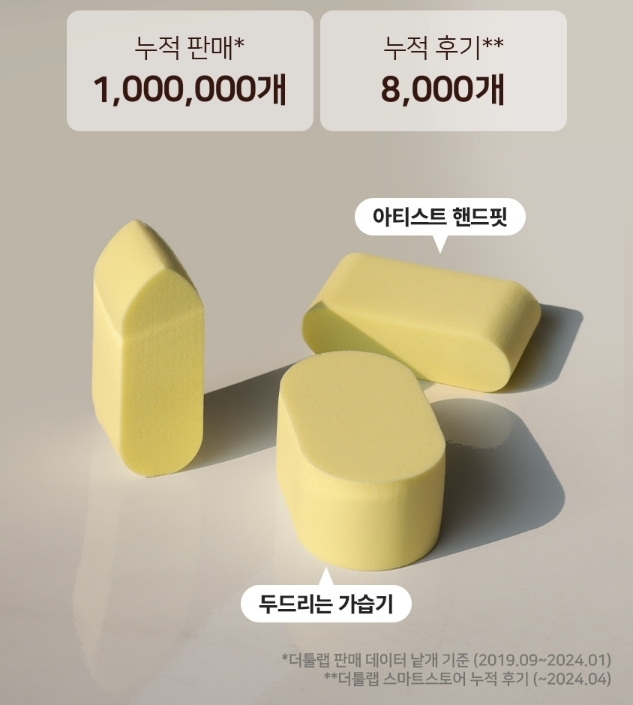 韓國代購The tool lab Happyrim 化妝海綿 4ea/1盒(買1送1)