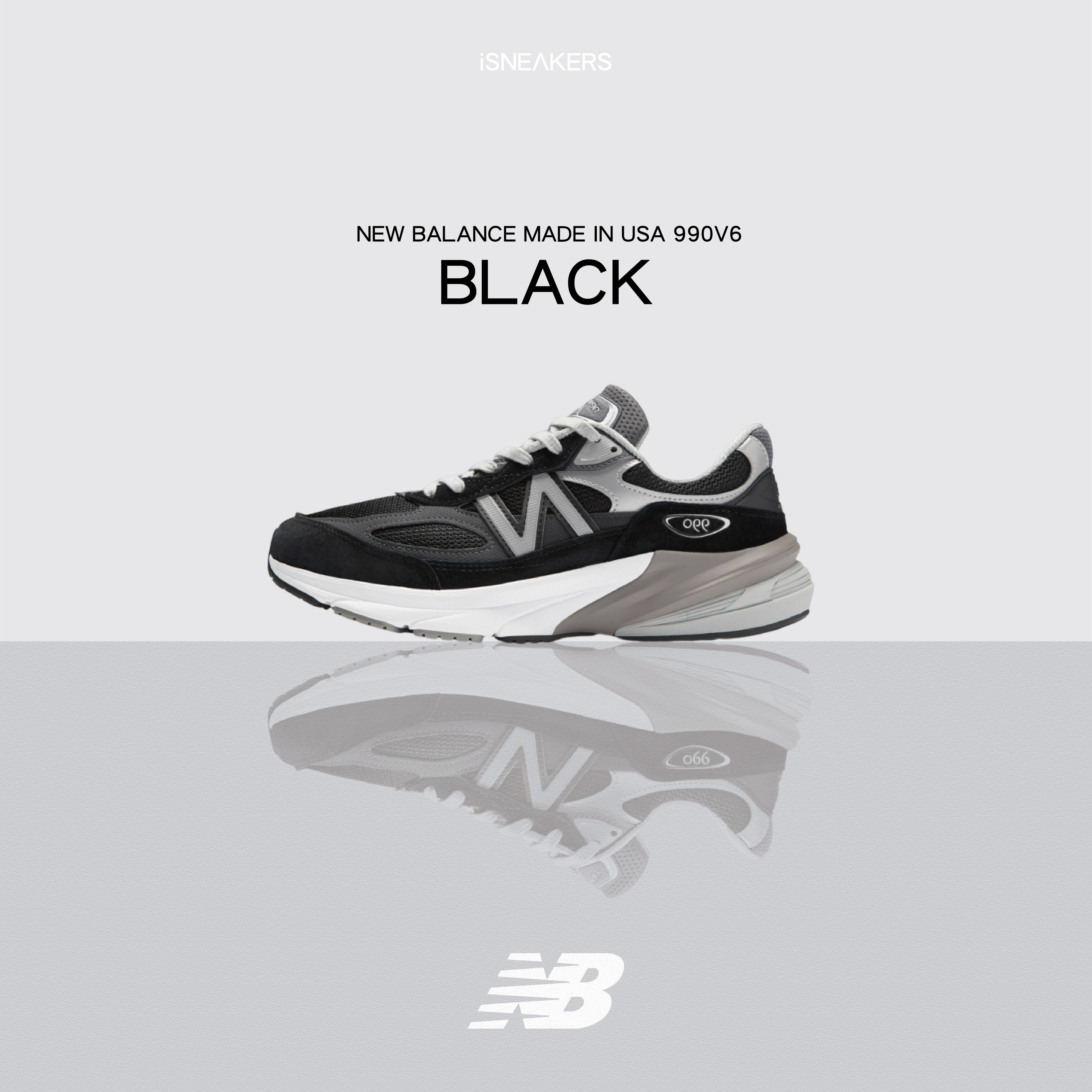 iSNEAKERS｜New Balance Made in USA 990v6 "Black" 黑灰 M990BK6