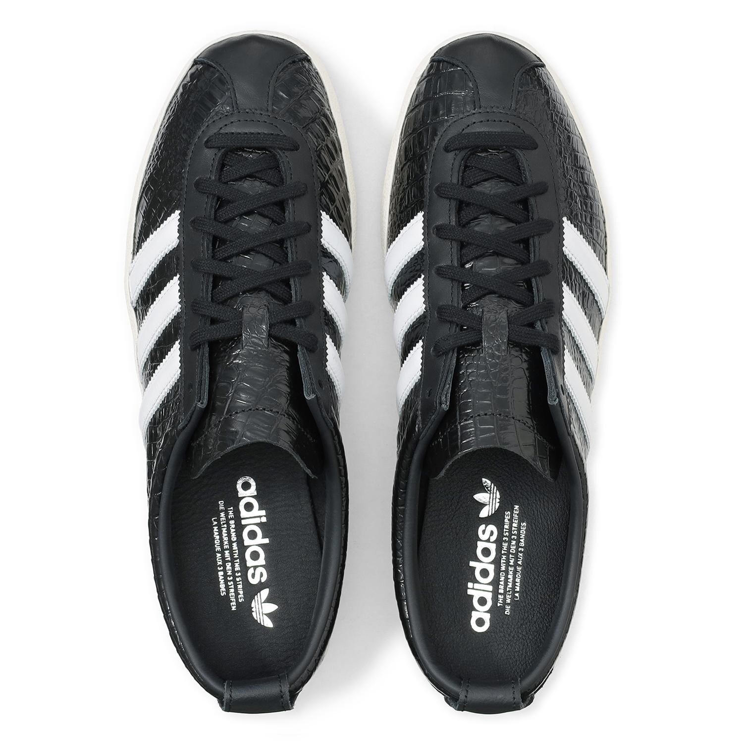 Adidas Originals Blanc 黑色 蛇紋 菱格紋 皮革 基本款 德訓鞋 JH8040