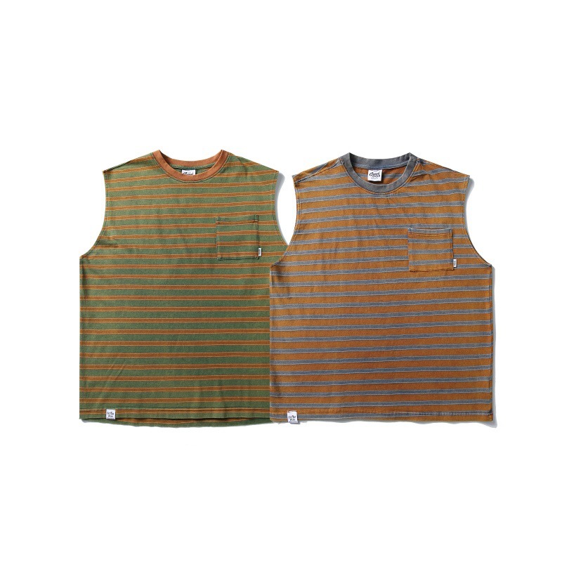 沙丘大地色線條背心