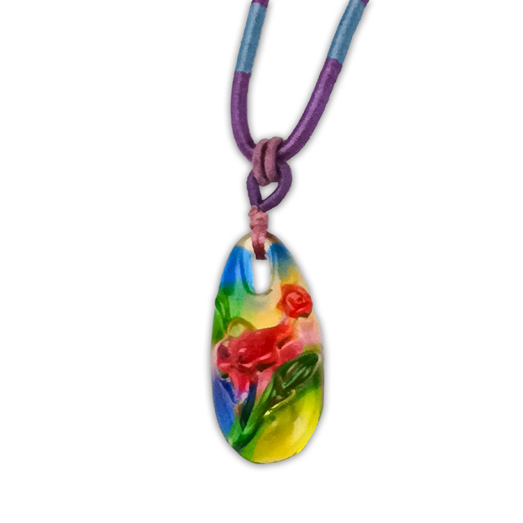 鹿港窯禮品館|居家開運|水仙  琉璃項鍊