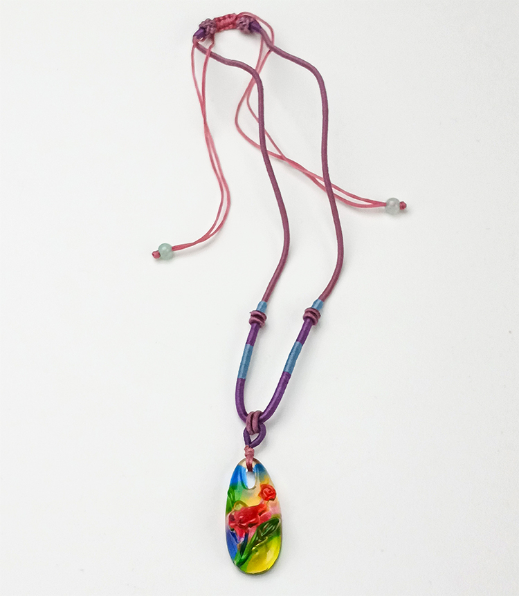 鹿港窯禮品館|居家開運|水仙  琉璃項鍊