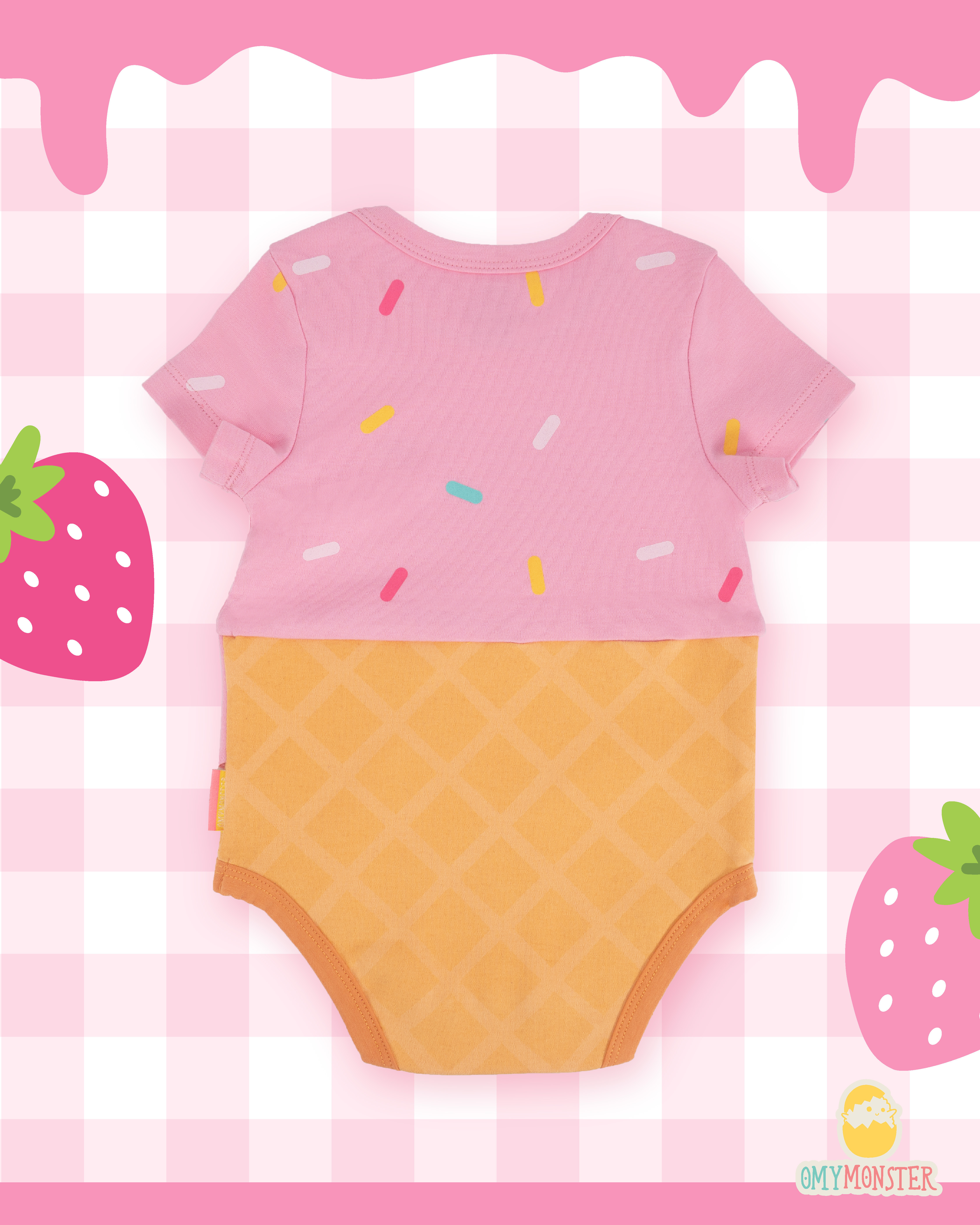 OMYMONSTER Berry Cute 短袖包屁衣