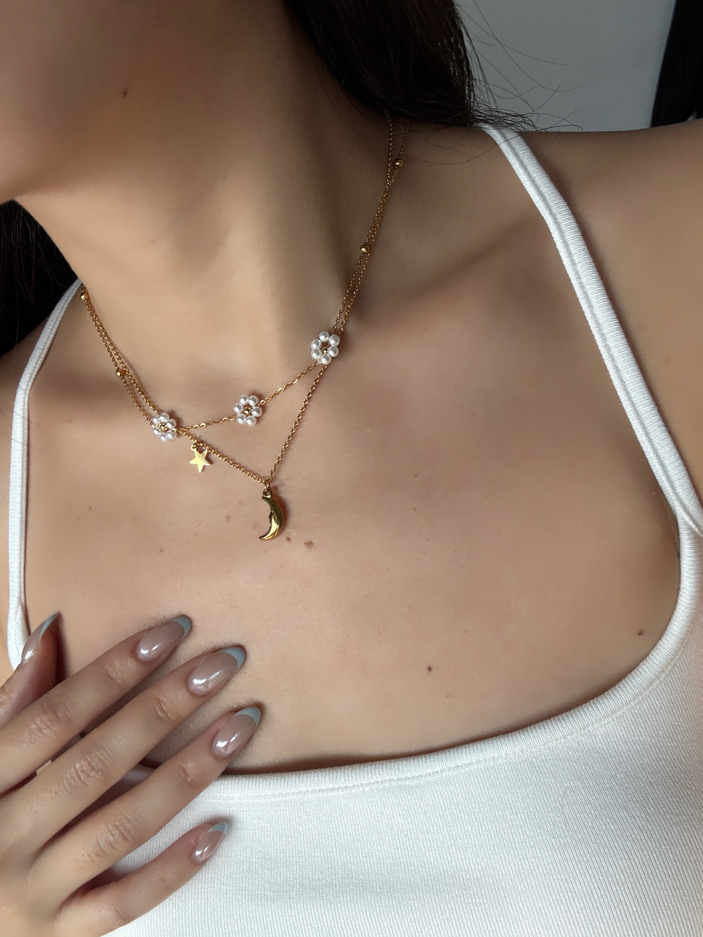 小花/星星月亮/珠珠項鍊🌛(多款)