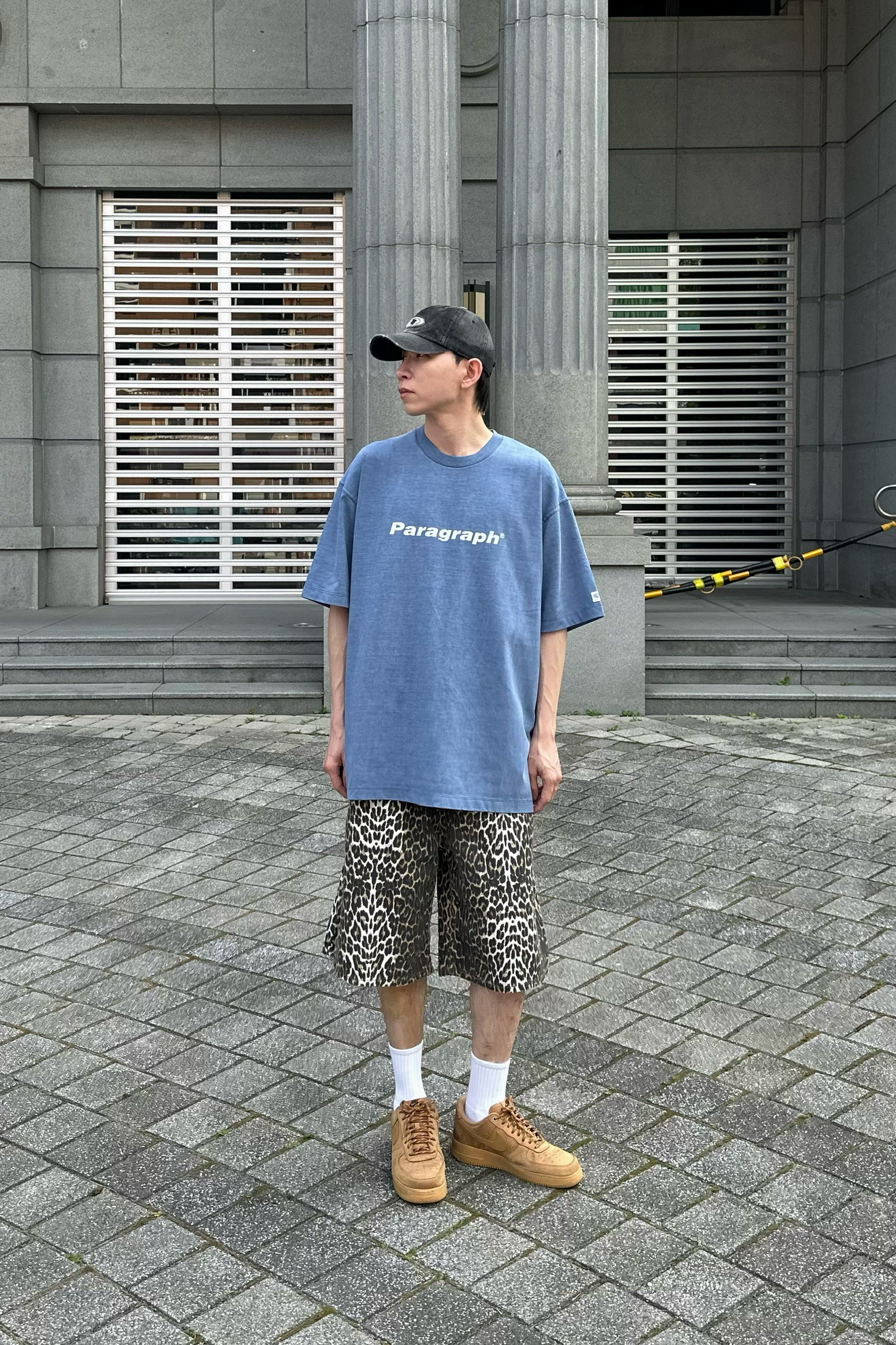 Paragraph 不飽和色系經典洗舊T shirt