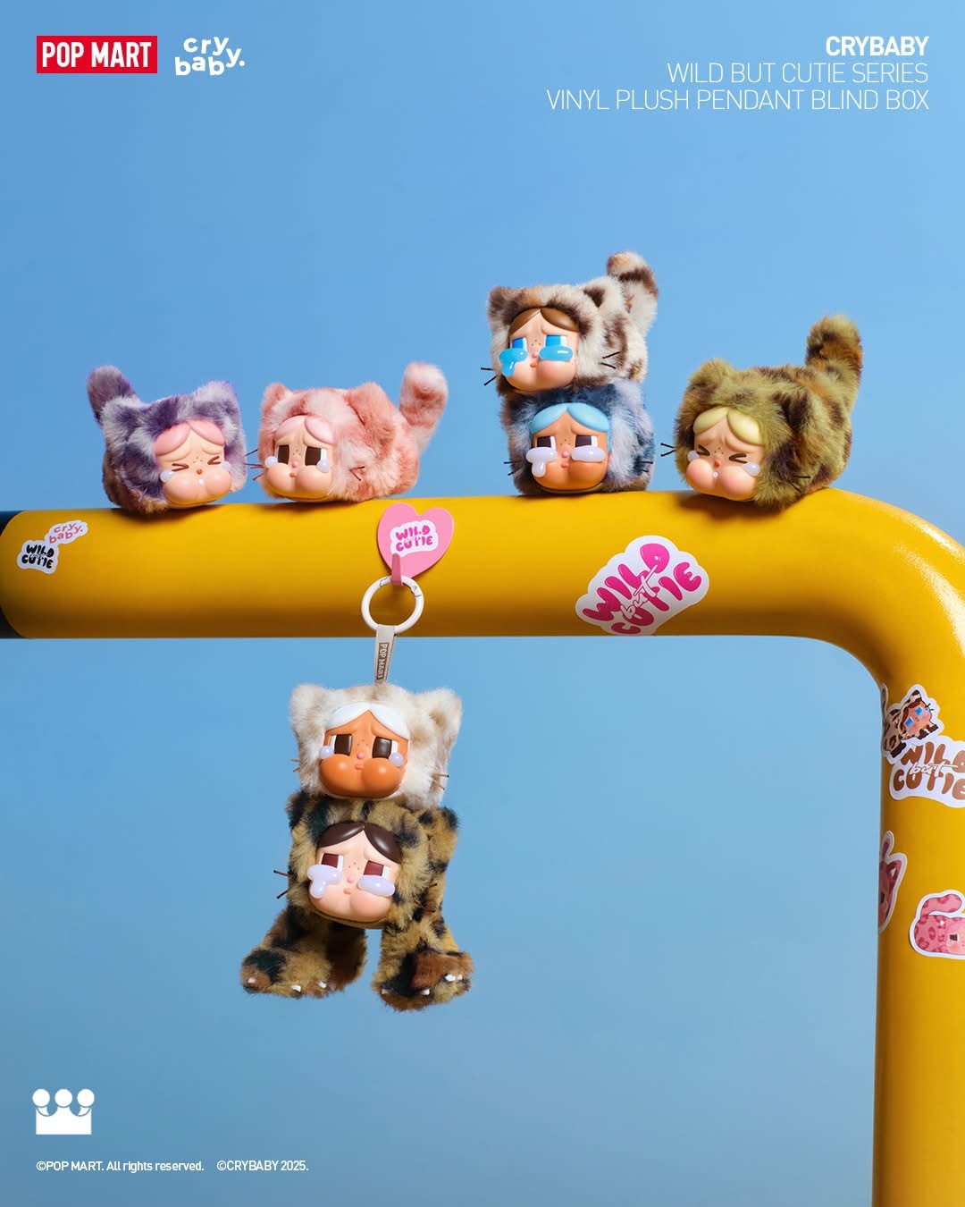 新品 5.15號發售 crybaby 豹豹貓貓系列搪膠 掛飾