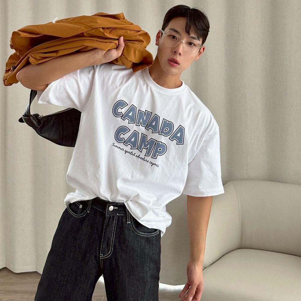 Canada Camp 印花短T 白