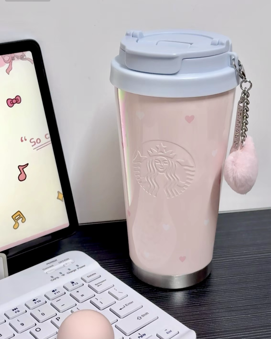 Starbucks 星巴克 心動告白系列 粉嫩寶寶藍保溫杯 473ml