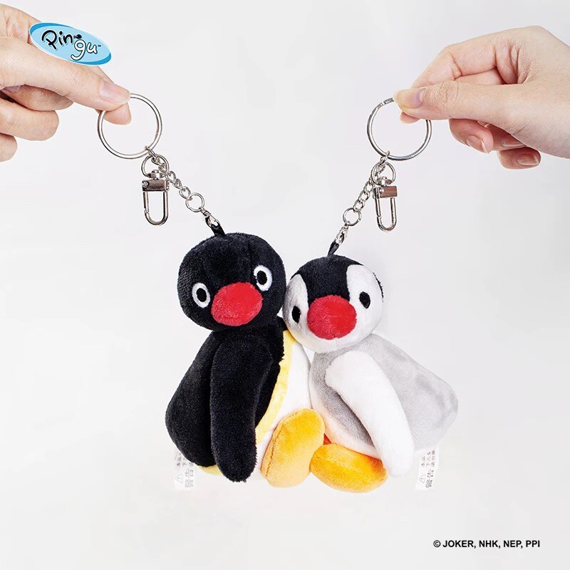 PINGU 企鵝家族 愛的抱抱系列 磁吸絨毛吊飾