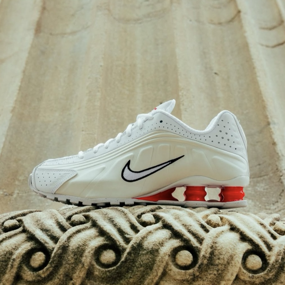 Nike Shox R4 White Picante Red 米白紅 奶油白 復古 反光 氣墊 彈簧鞋 運動鞋