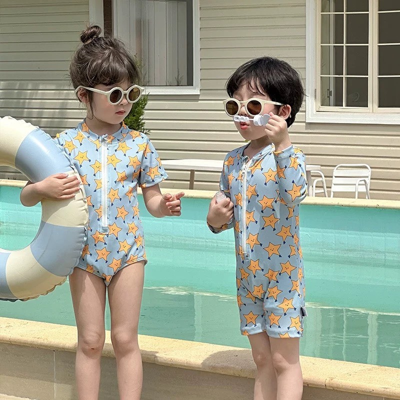 可愛星星兄弟姐妹連身泳衣套裝 / 2款
