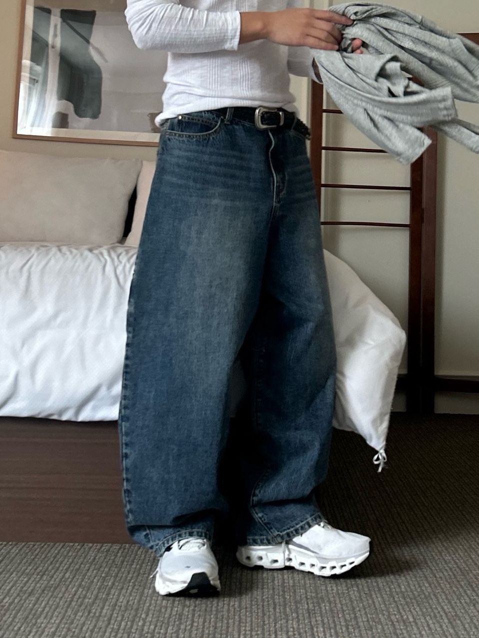 洗水鬆身牛仔褲 Veil-029P