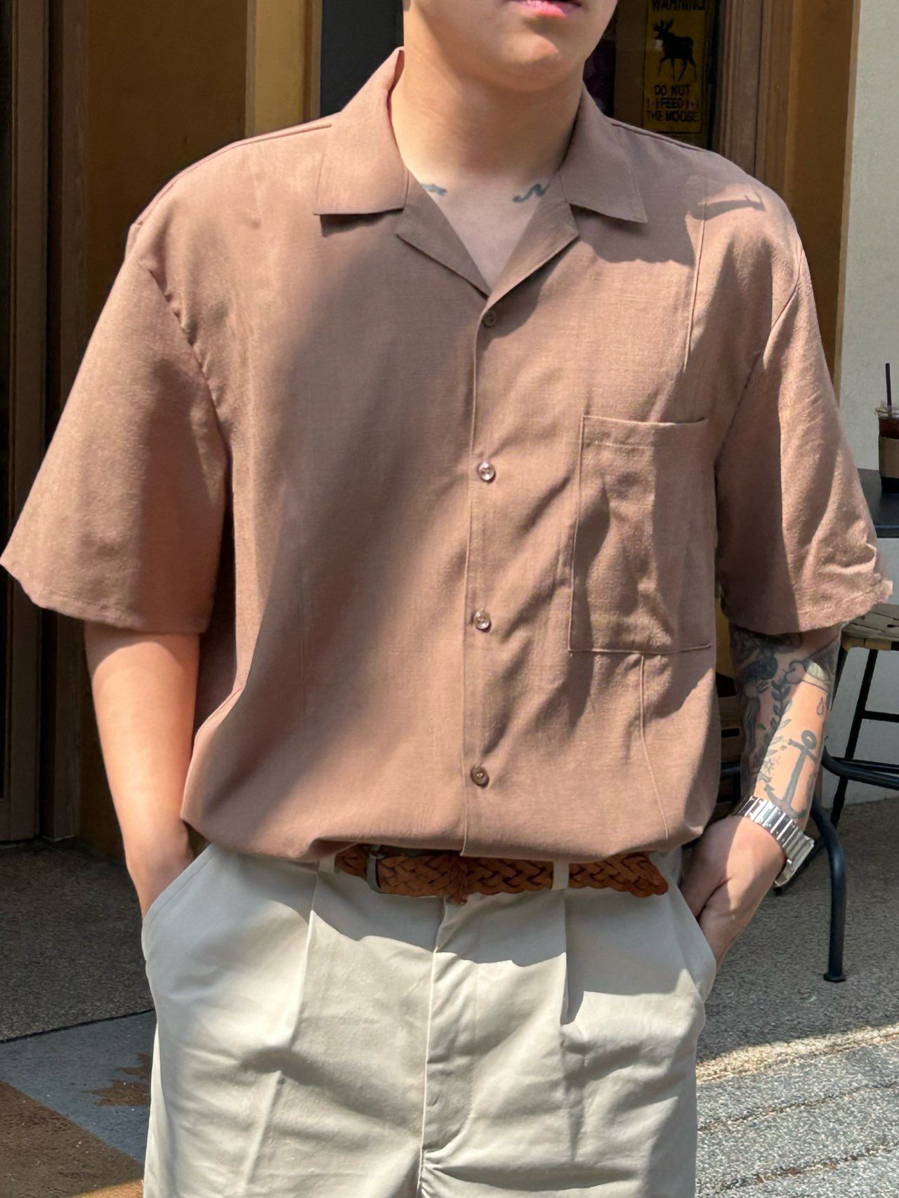 淨色短袖恤衫 Veil-032S