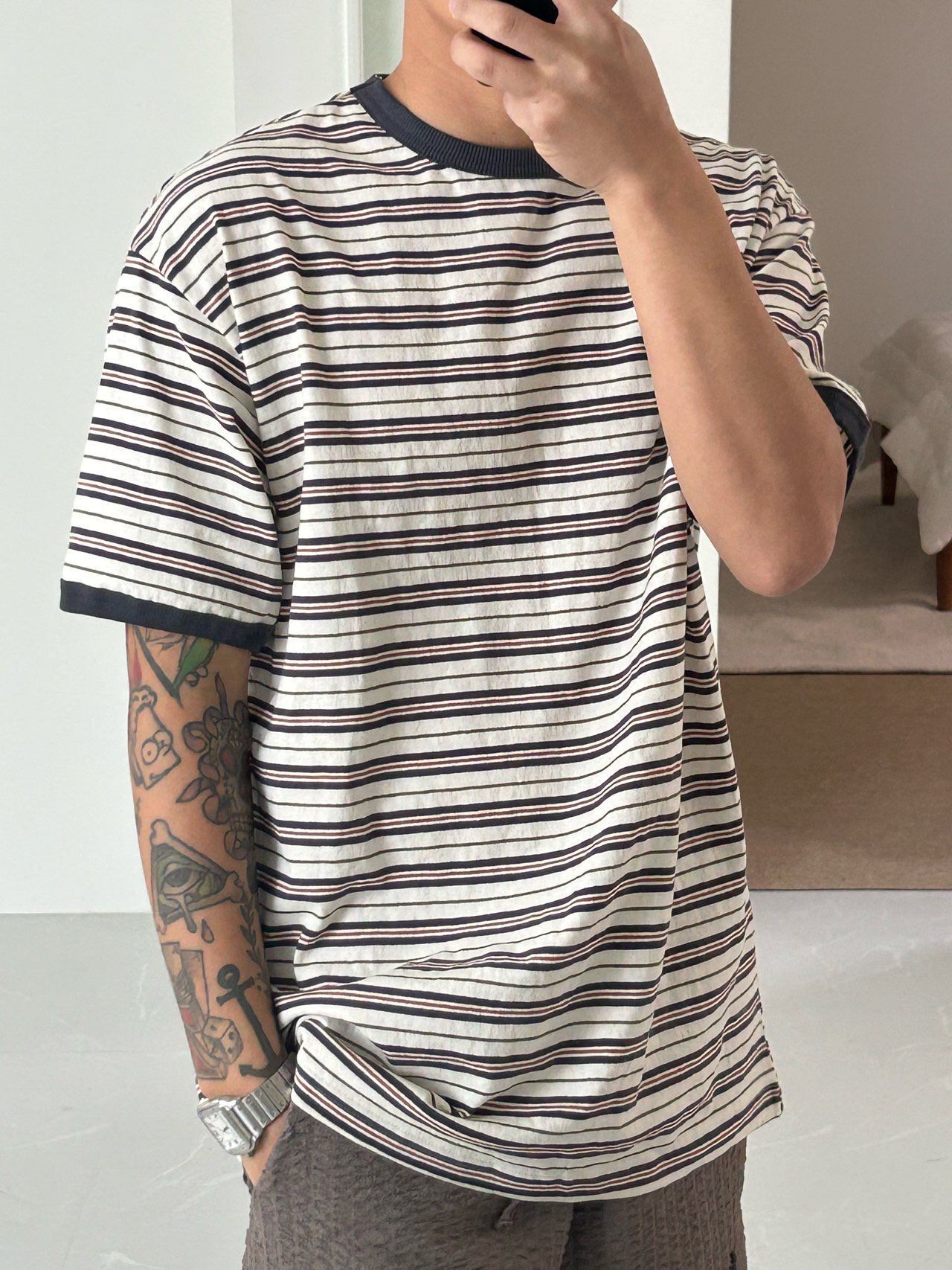 橫間短袖Tee Veil-039T