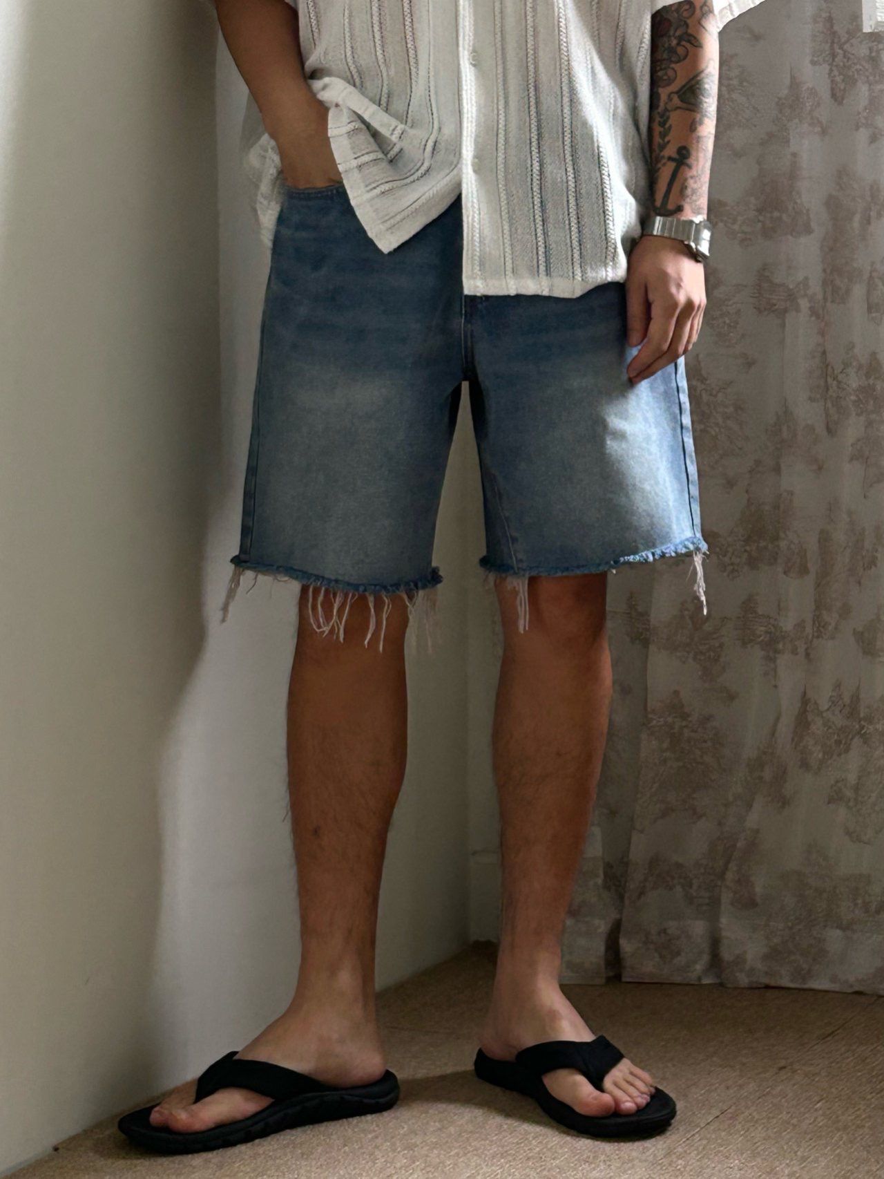 洗水牛仔短褲 Veil-040P