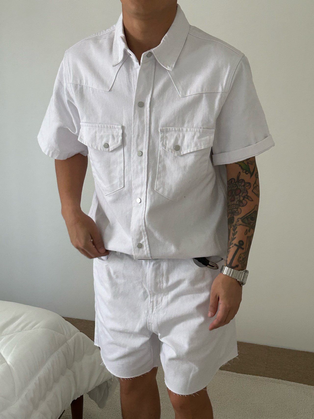 淨色短袖恤衫 Veil-042S