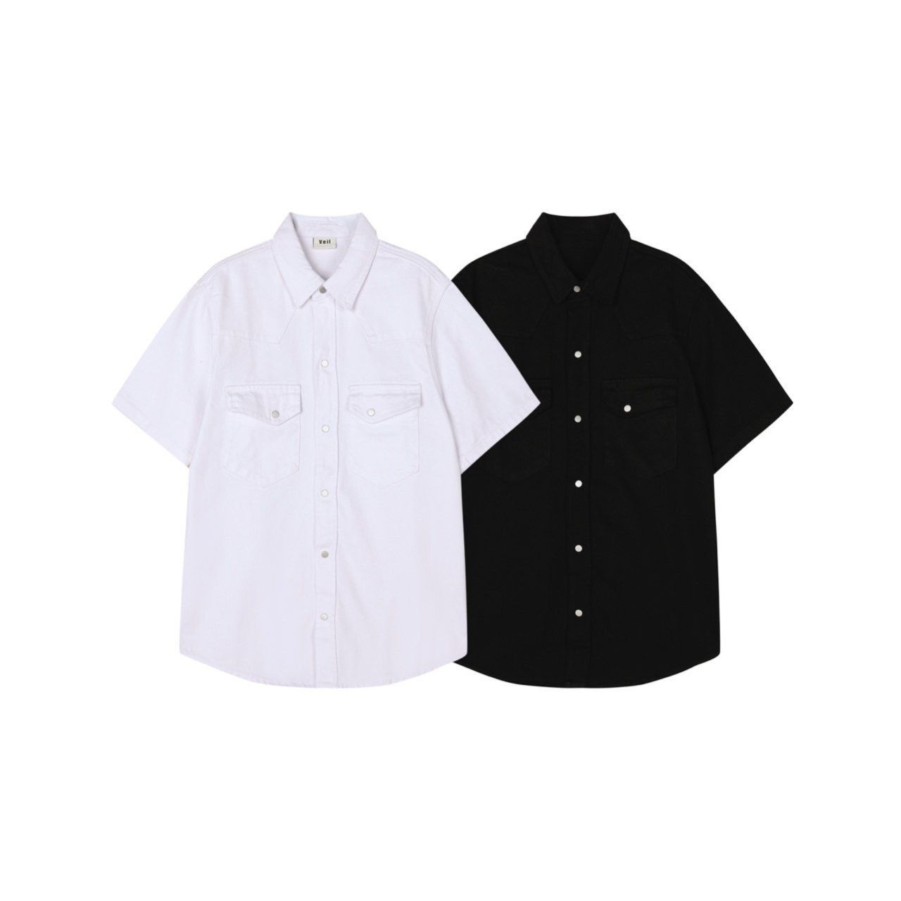 淨色短袖恤衫 Veil-042S