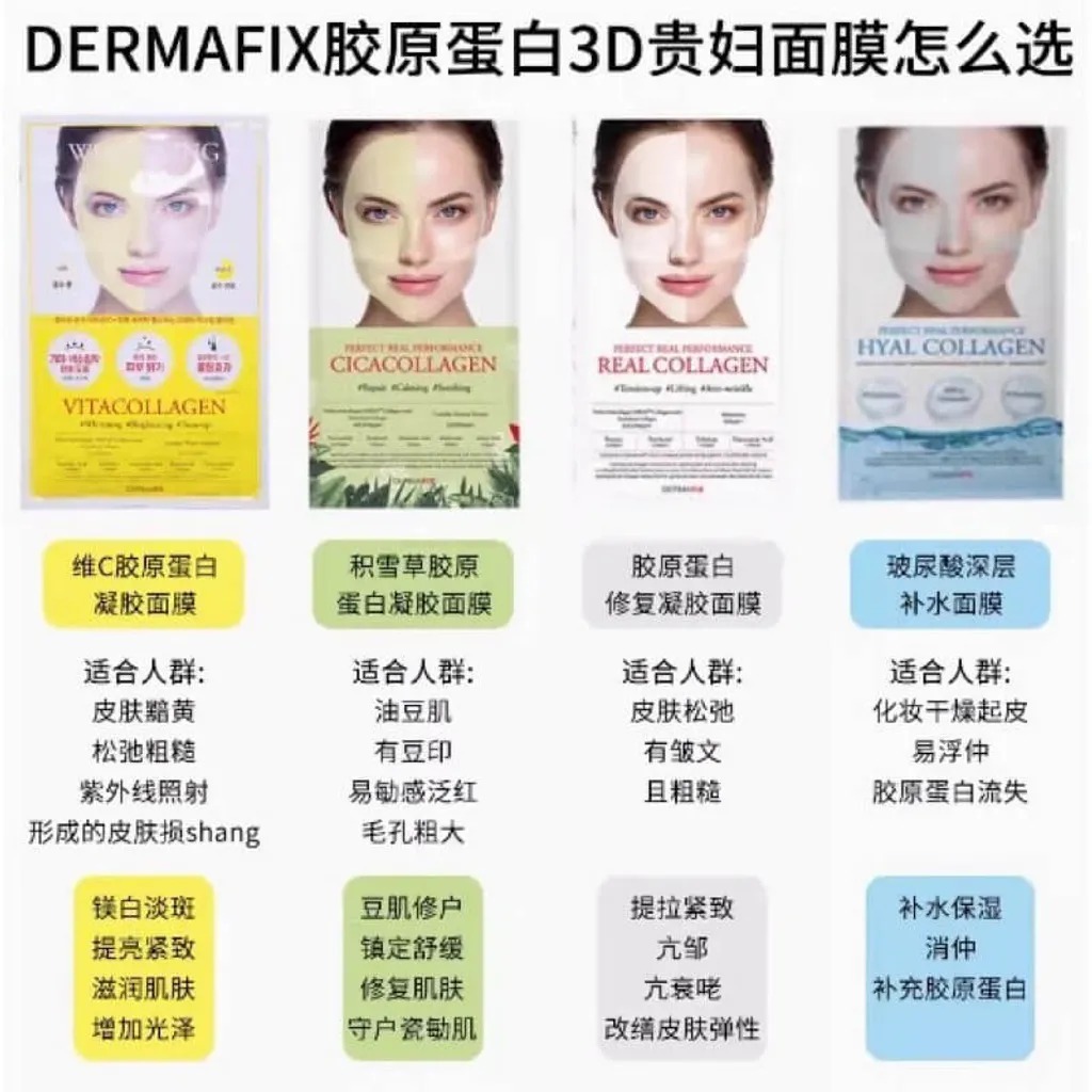 【直播】Dermafix LL123115 神級膠原蛋白面膜 (8片裝)