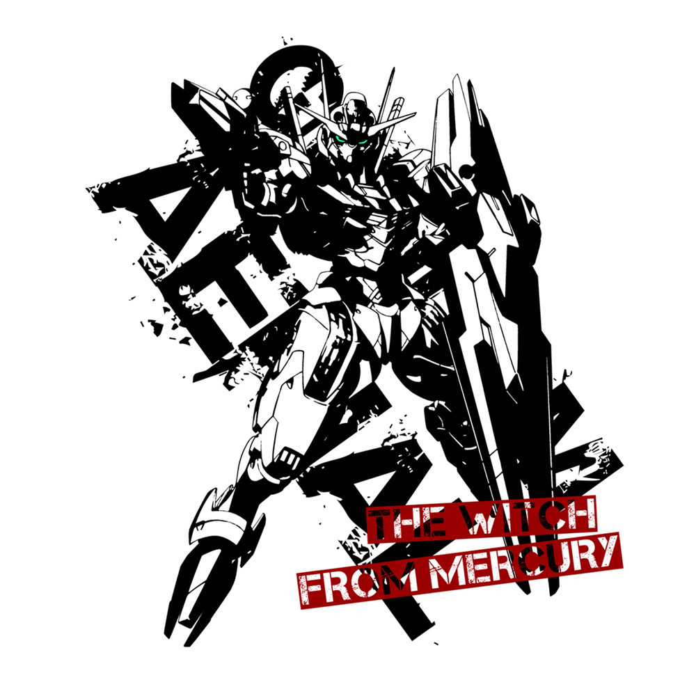 Cospa 0519 ガンダム・エアリアル Tシャツ [機動戦士ガンダム 水星の魔女] WHITE