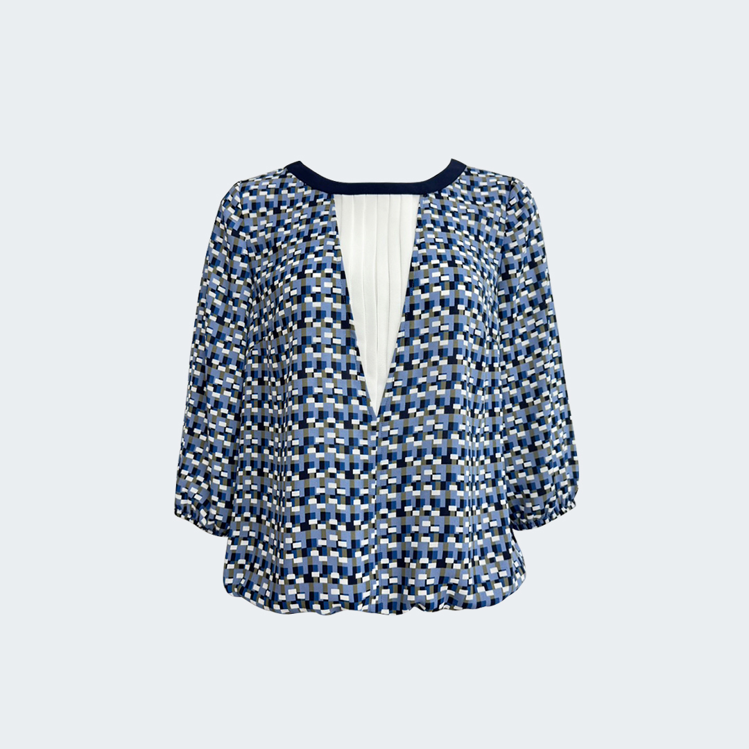 不規則幾何圖形拼接上衣