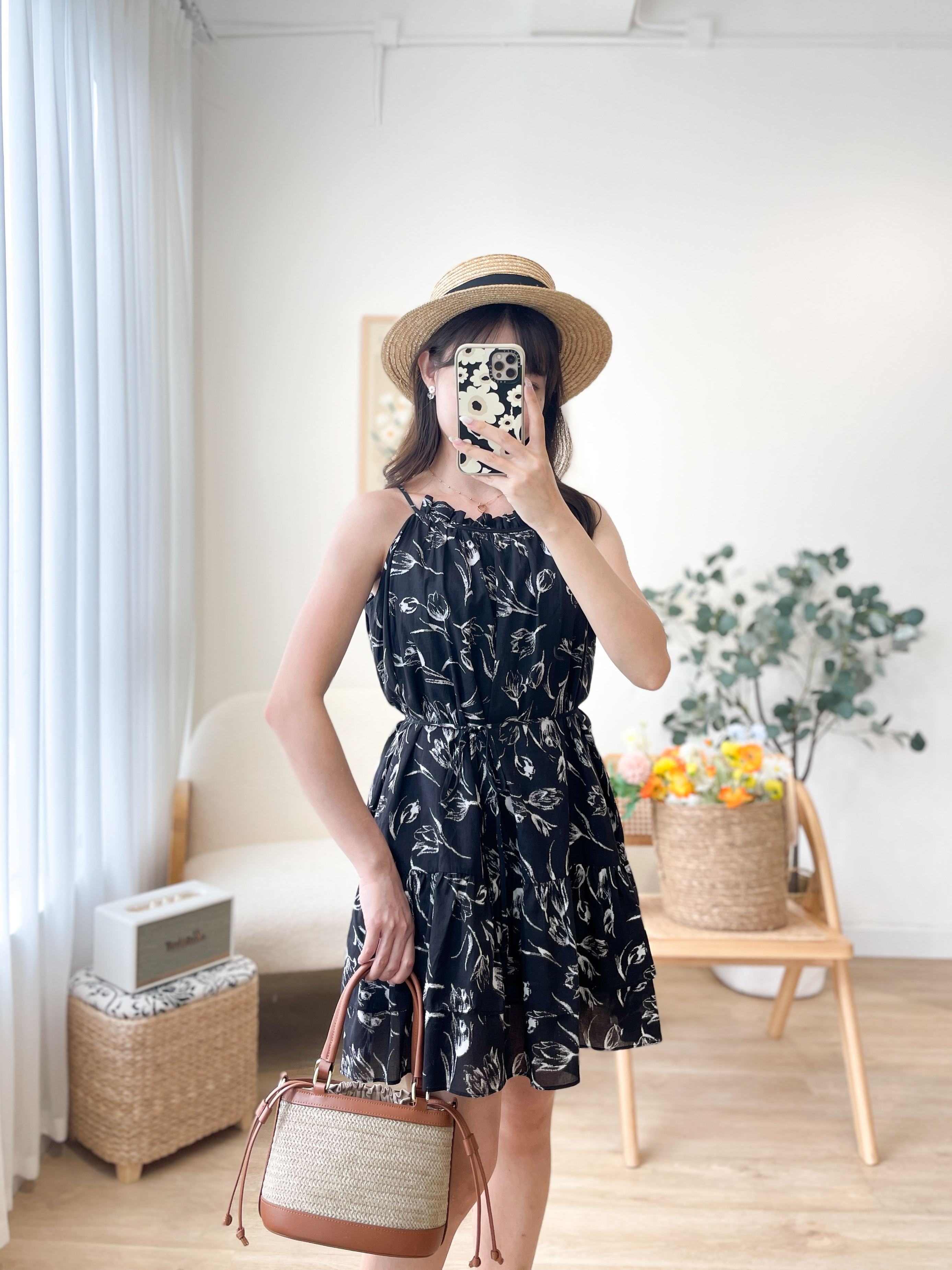 OP635 Magnolia Sketching Printed Dress