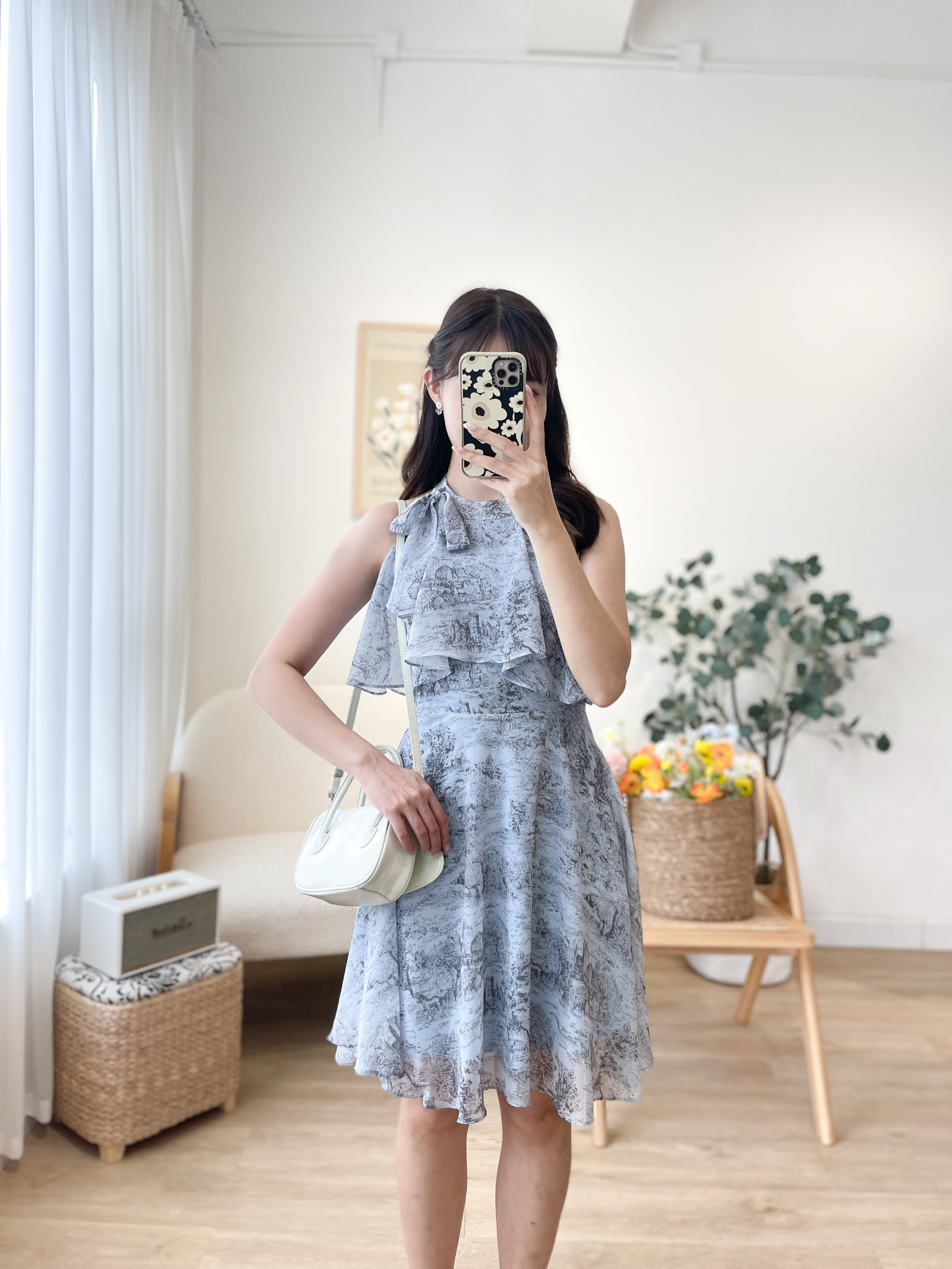 OP633 Sapphire Halter Neck Dress